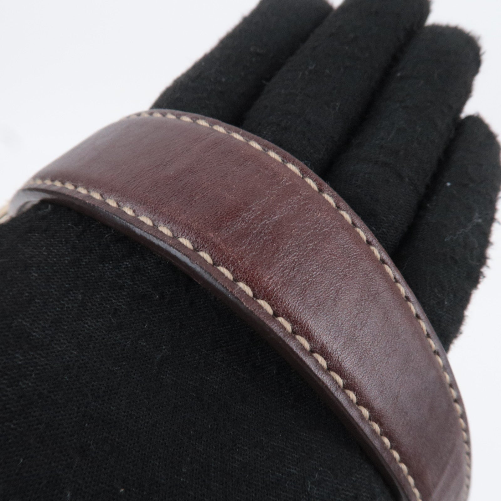 GUCCI Horsebit Velour Leather Shoulder Bag Brown