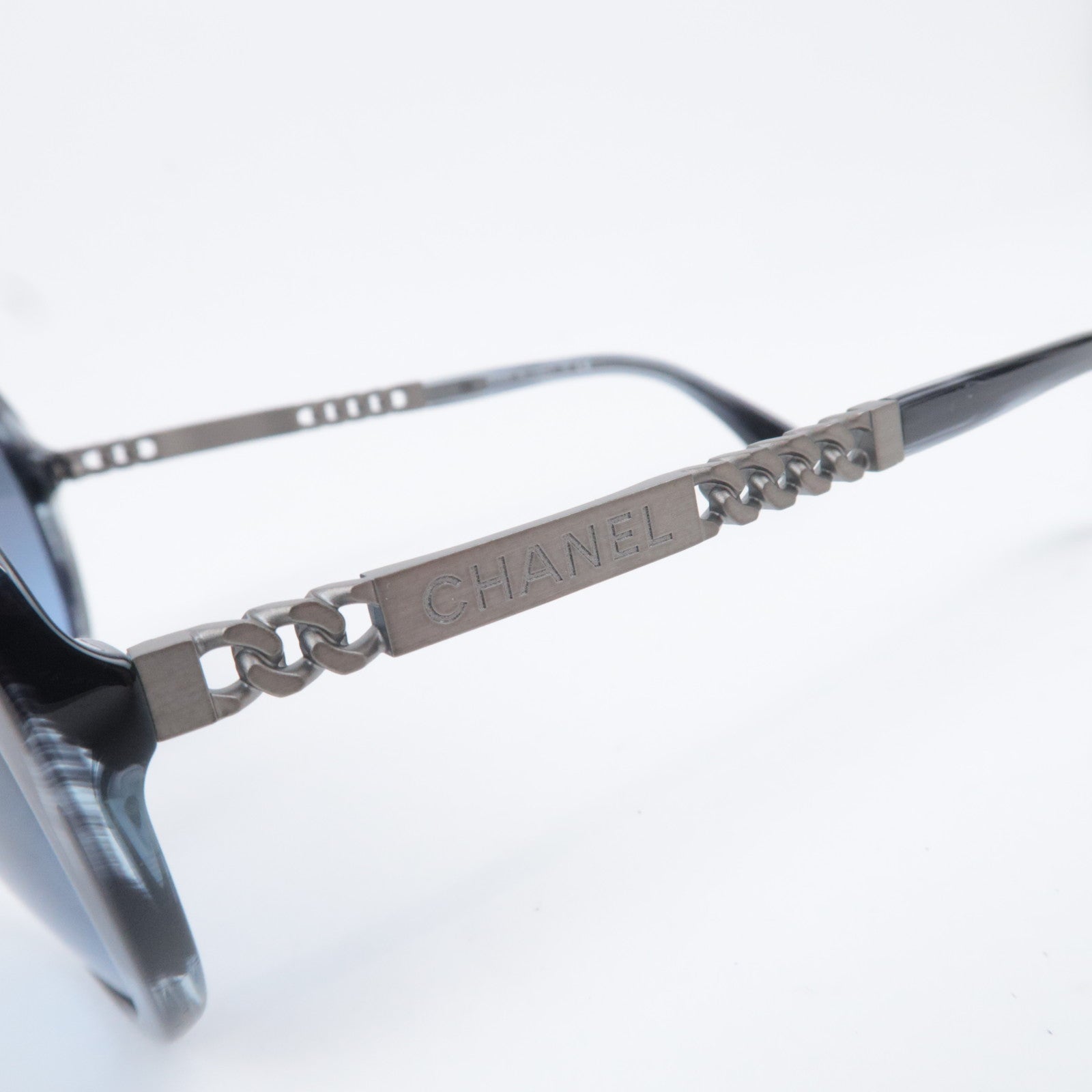 CHANEL Chain Sunglasses 5353-A C.1563/S2 56□20 140 2N Gray Blue