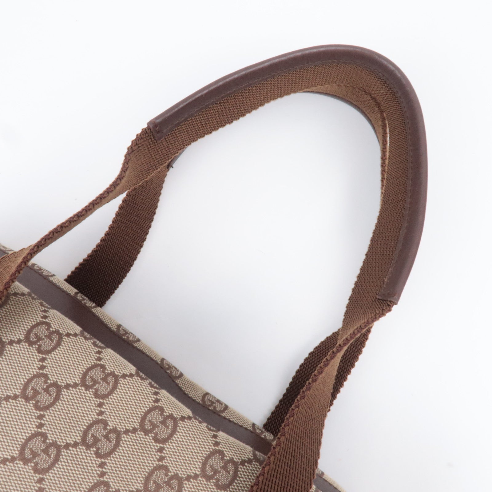 GUCCI GG Canvas Shoulder Bag Brown 92734