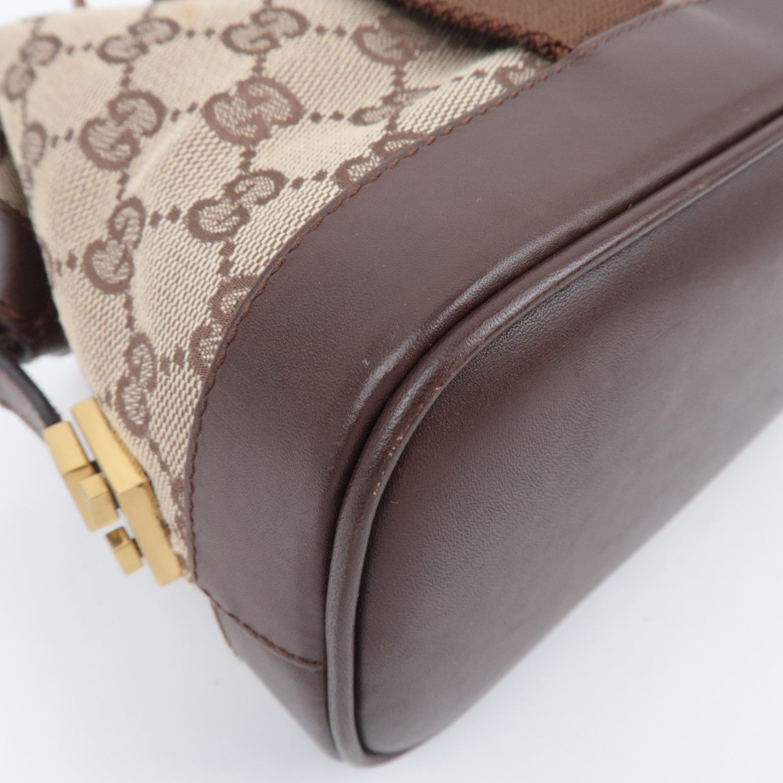 GUCCI GG Canvas Shoulder Bag Brown 92734
