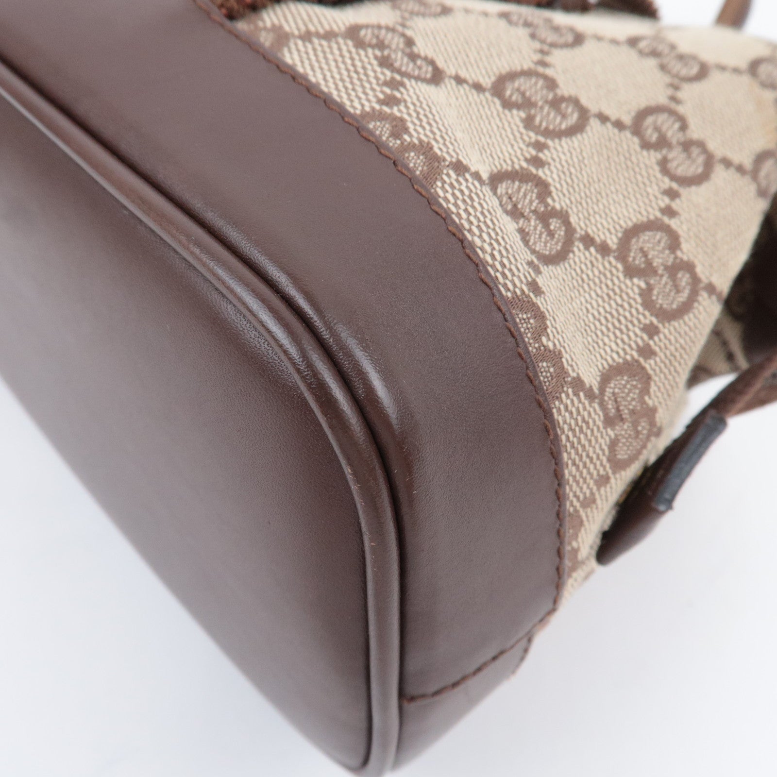 GUCCI GG Canvas Shoulder Bag Brown 92734