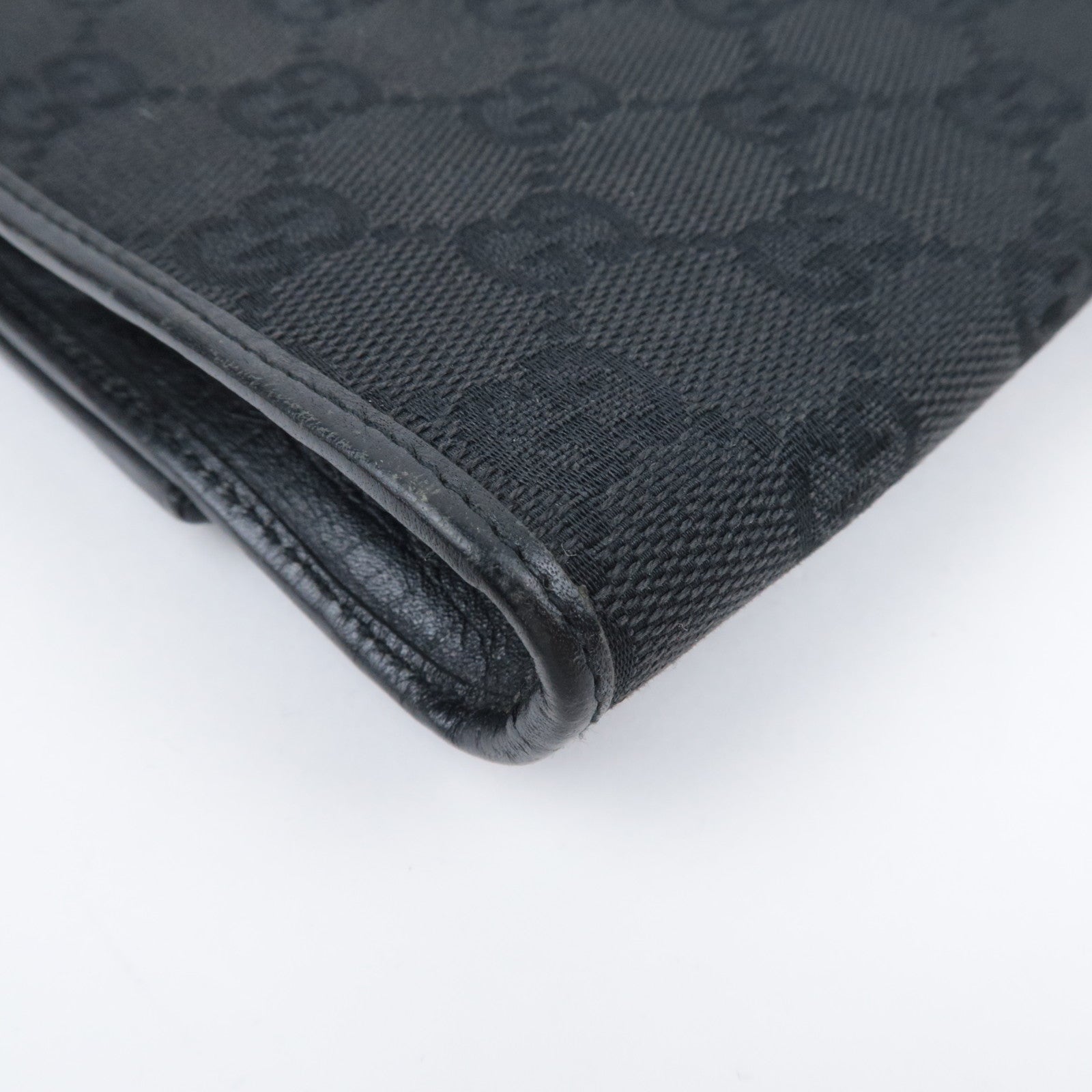 GUCCI Bamboo GG Canvas Bag Black 117594