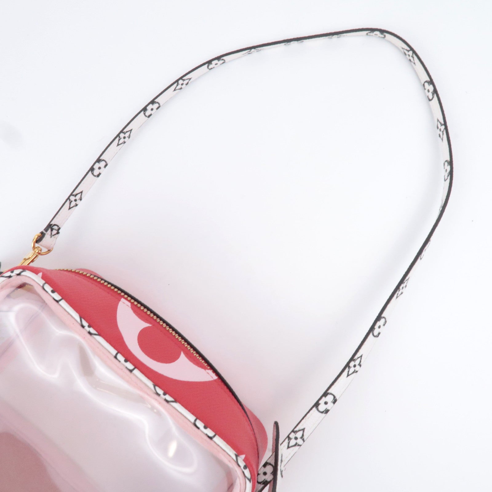 Louis Vuitton Monogram Giant Beach Clear Pouch Bag Rouge M67601