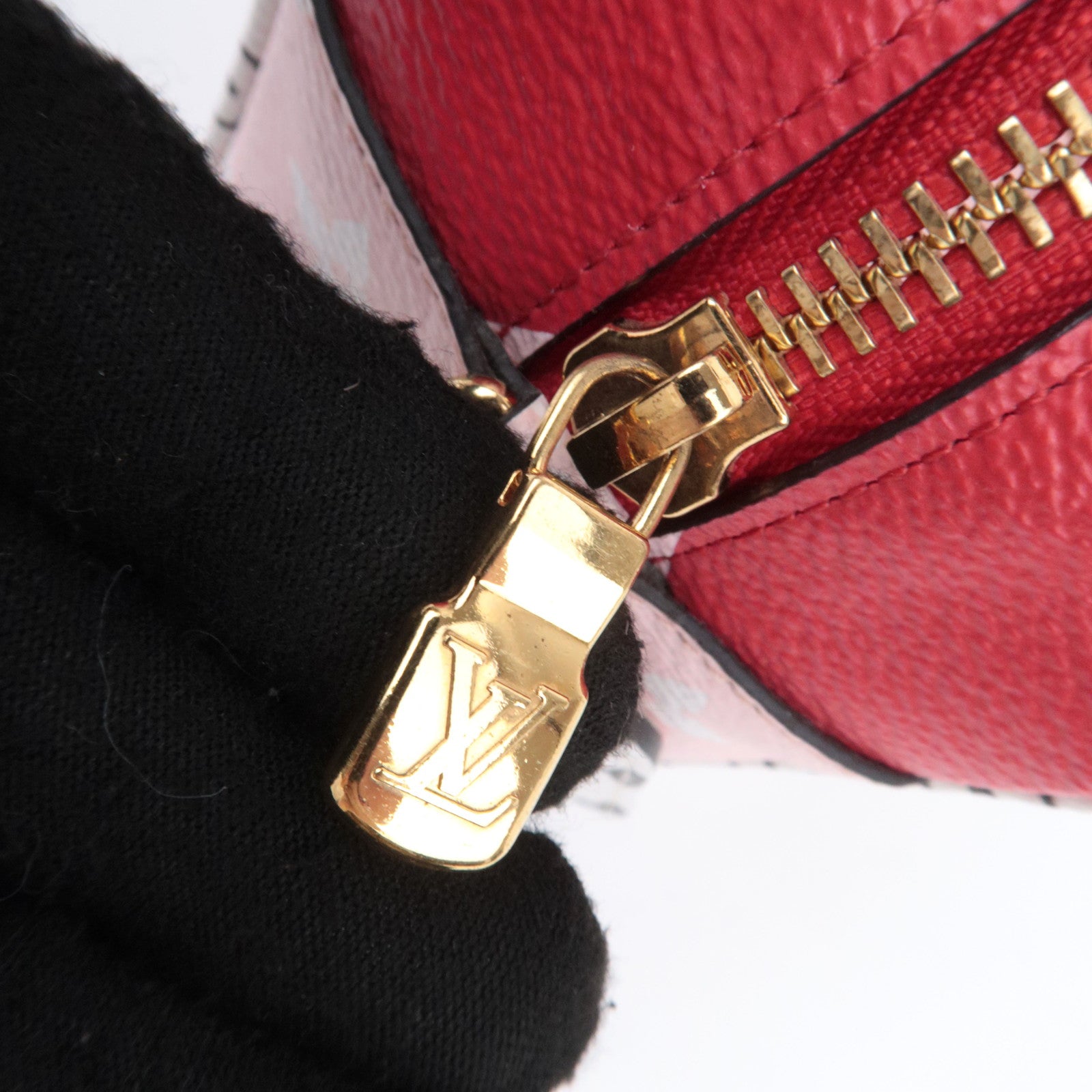 Louis Vuitton Monogram Giant Beach Clear Pouch Bag Rouge M67601