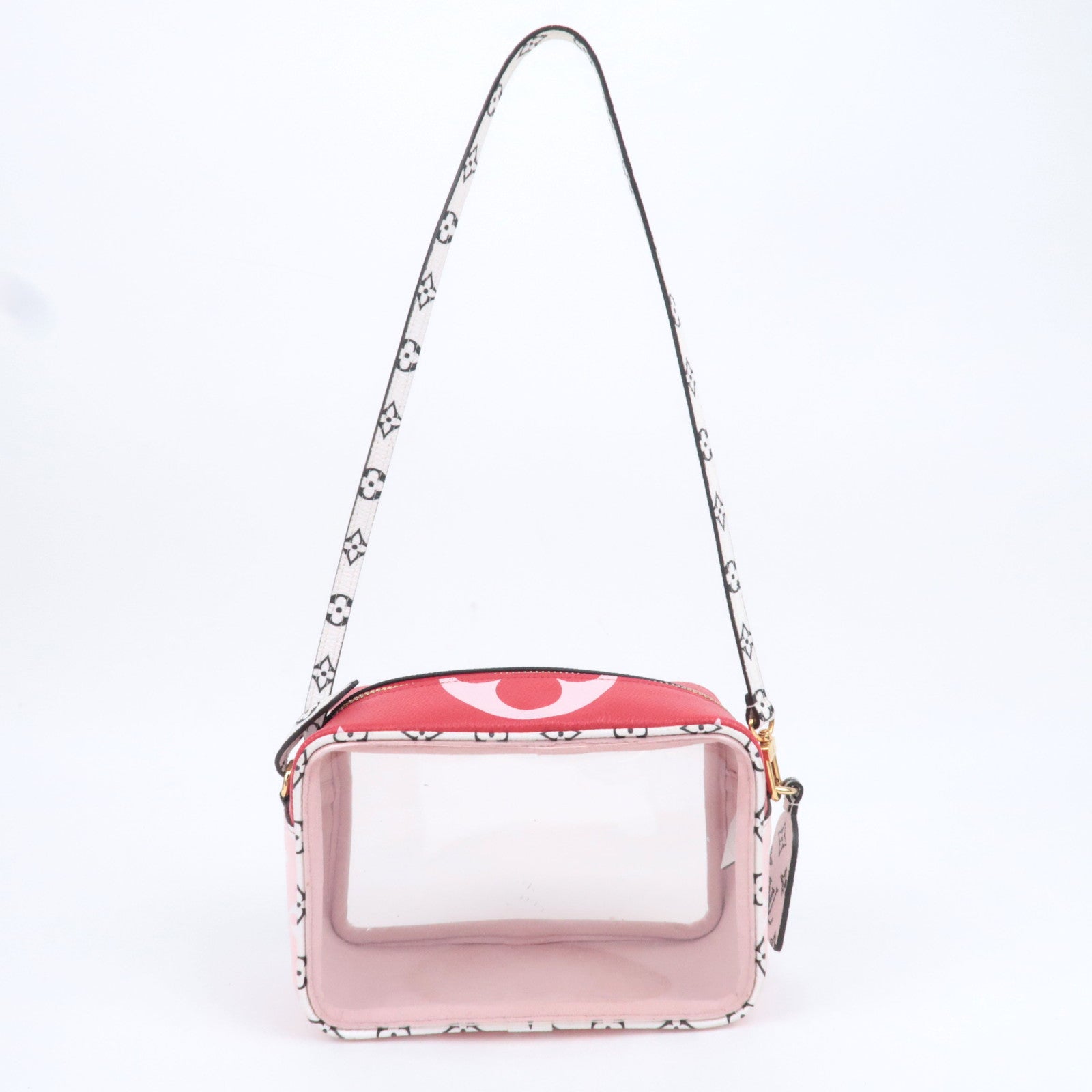 Louis Vuitton Monogram Giant Beach Clear Pouch Bag Rouge M67601