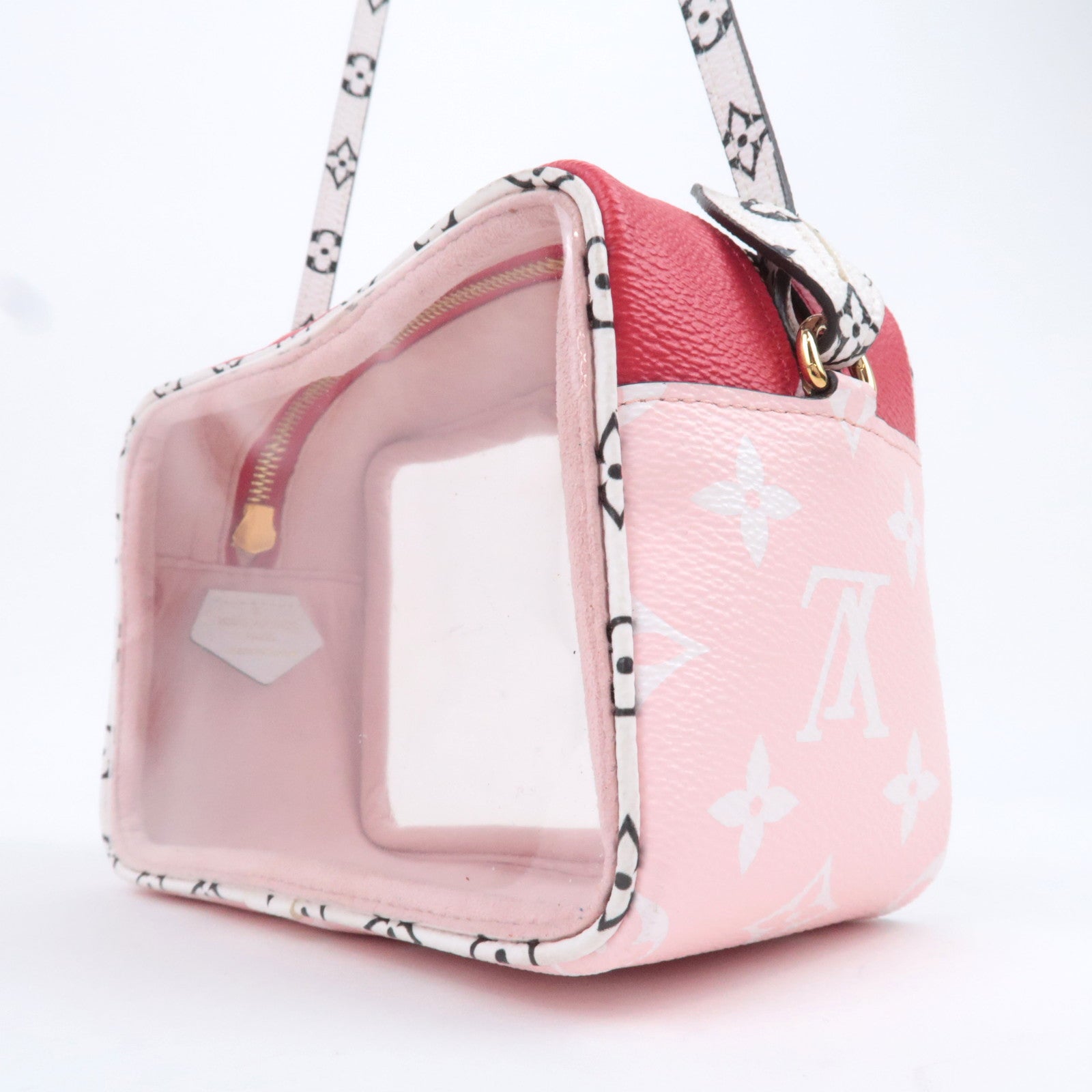Louis Vuitton Monogram Giant Beach Clear Pouch Bag Rouge M67601