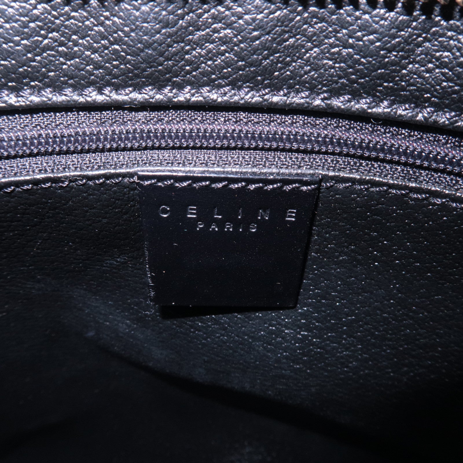 CELINE Macadam PVC Leather Clutch Bag Black
