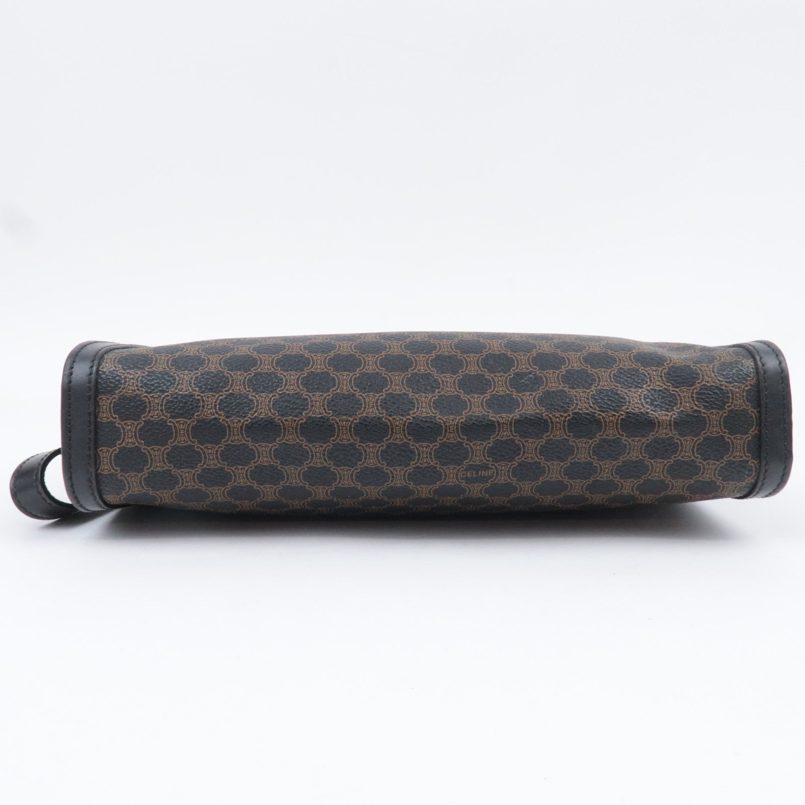 CELINE Macadam PVC Leather Clutch Bag Black