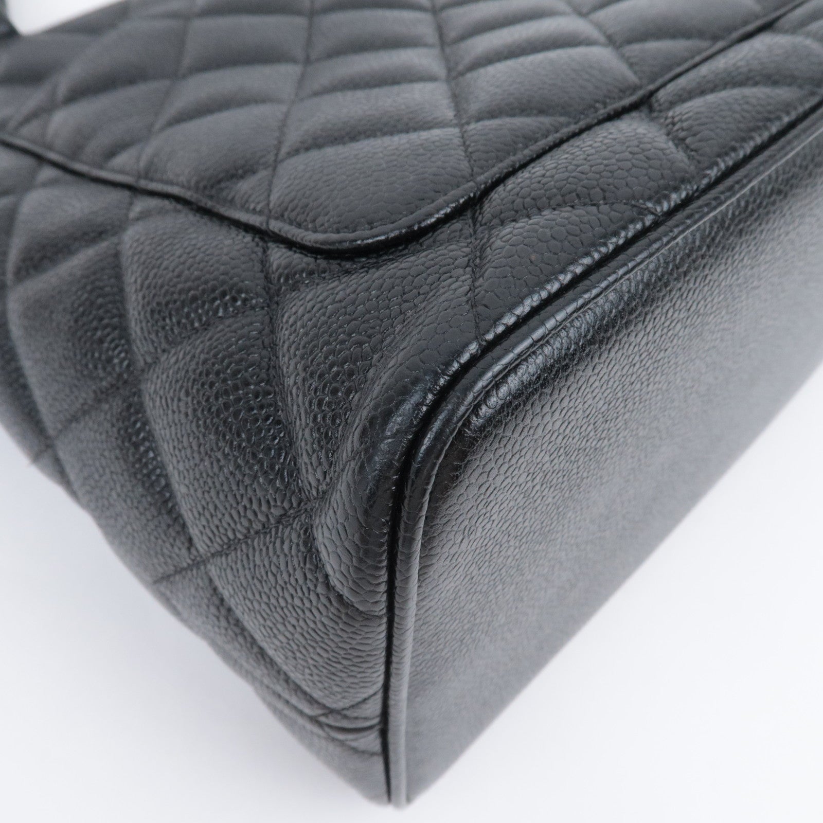 CHANEL Medallion Tote Caviarskin Black Gold HDW A01804