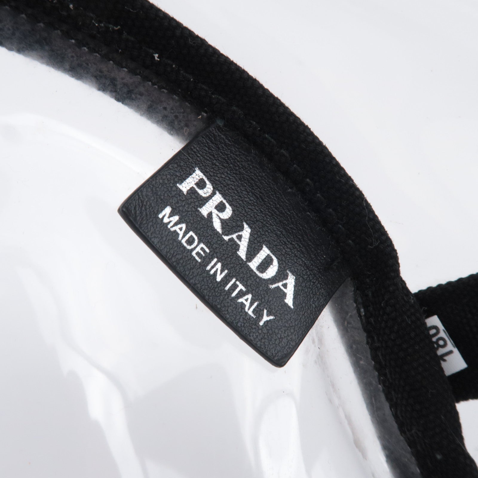 PRADA Canapa Clear Tote Bag Black