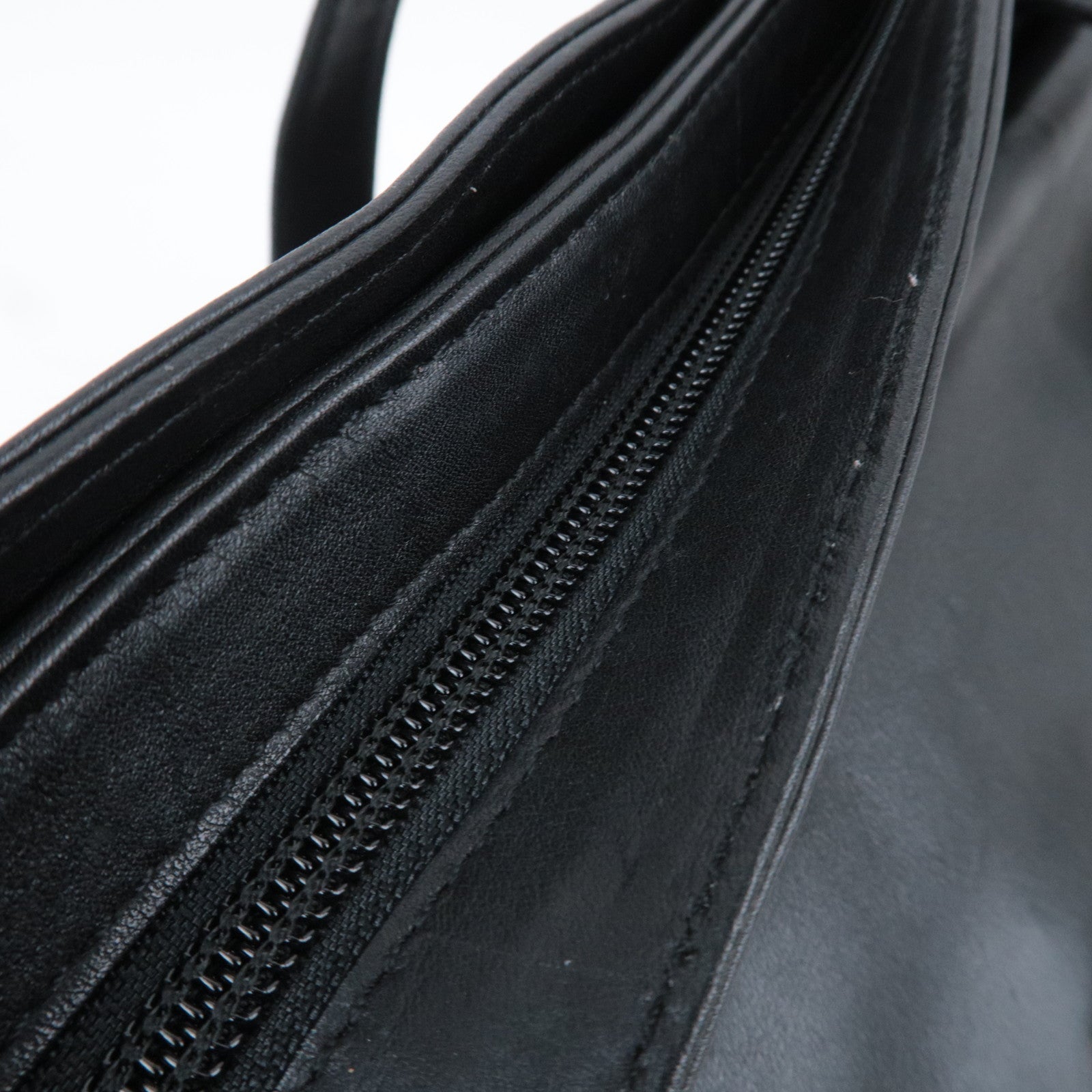 GUCCI Bamboo Leather Tote Bag Black 002.14.0287