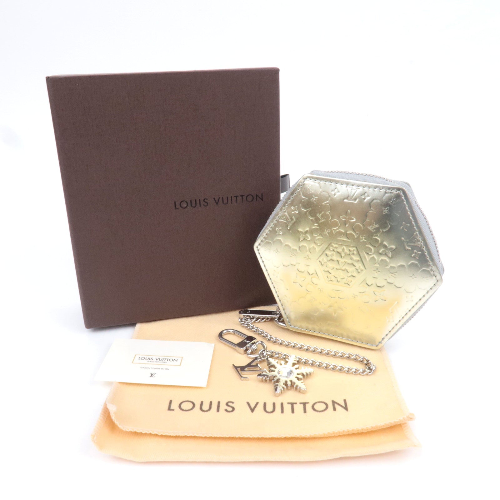 Louis Vuitton Vernis Porte Monnaie Flocon Coin Case M58215