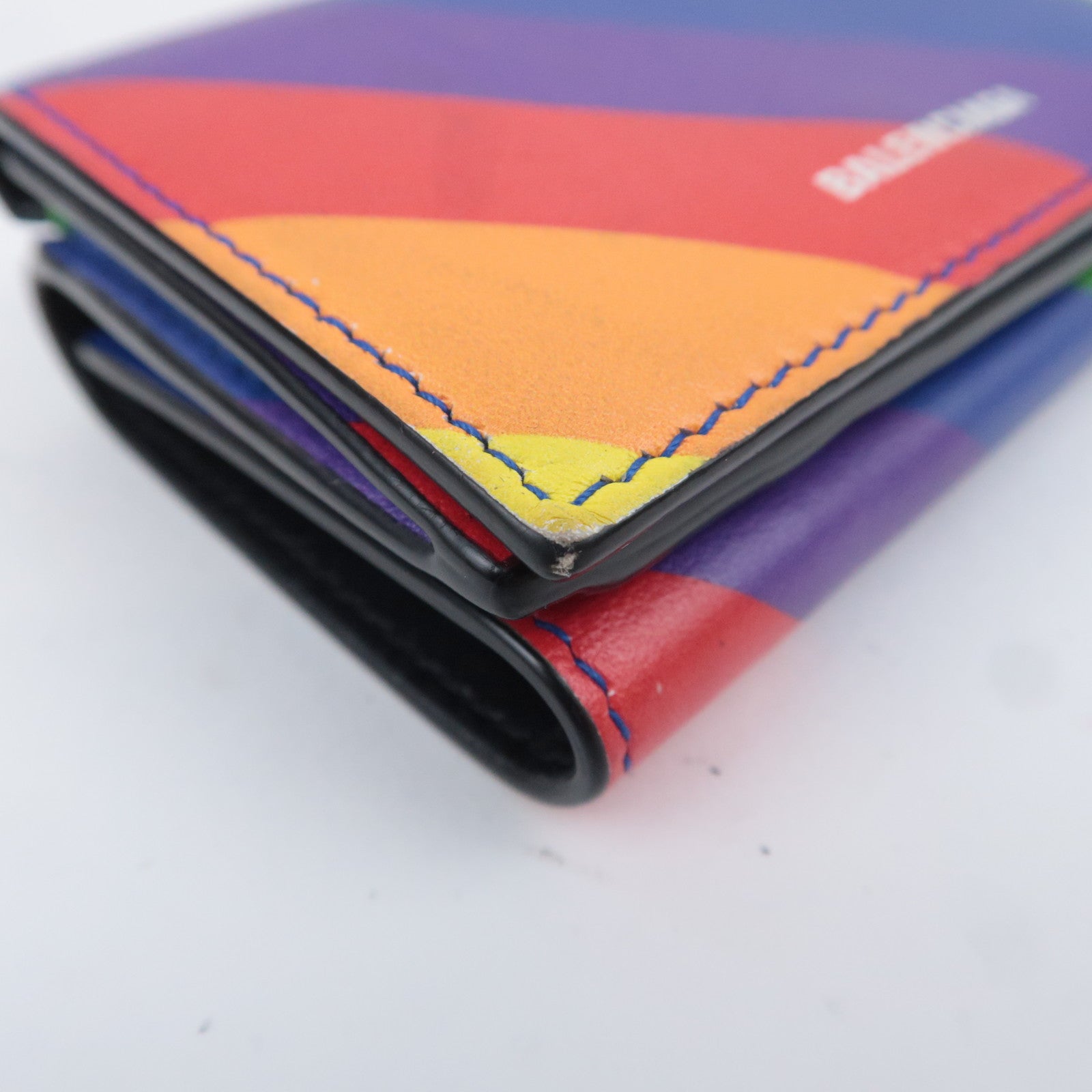 BALENCIAGA Rainbow Leather Wallet 558208