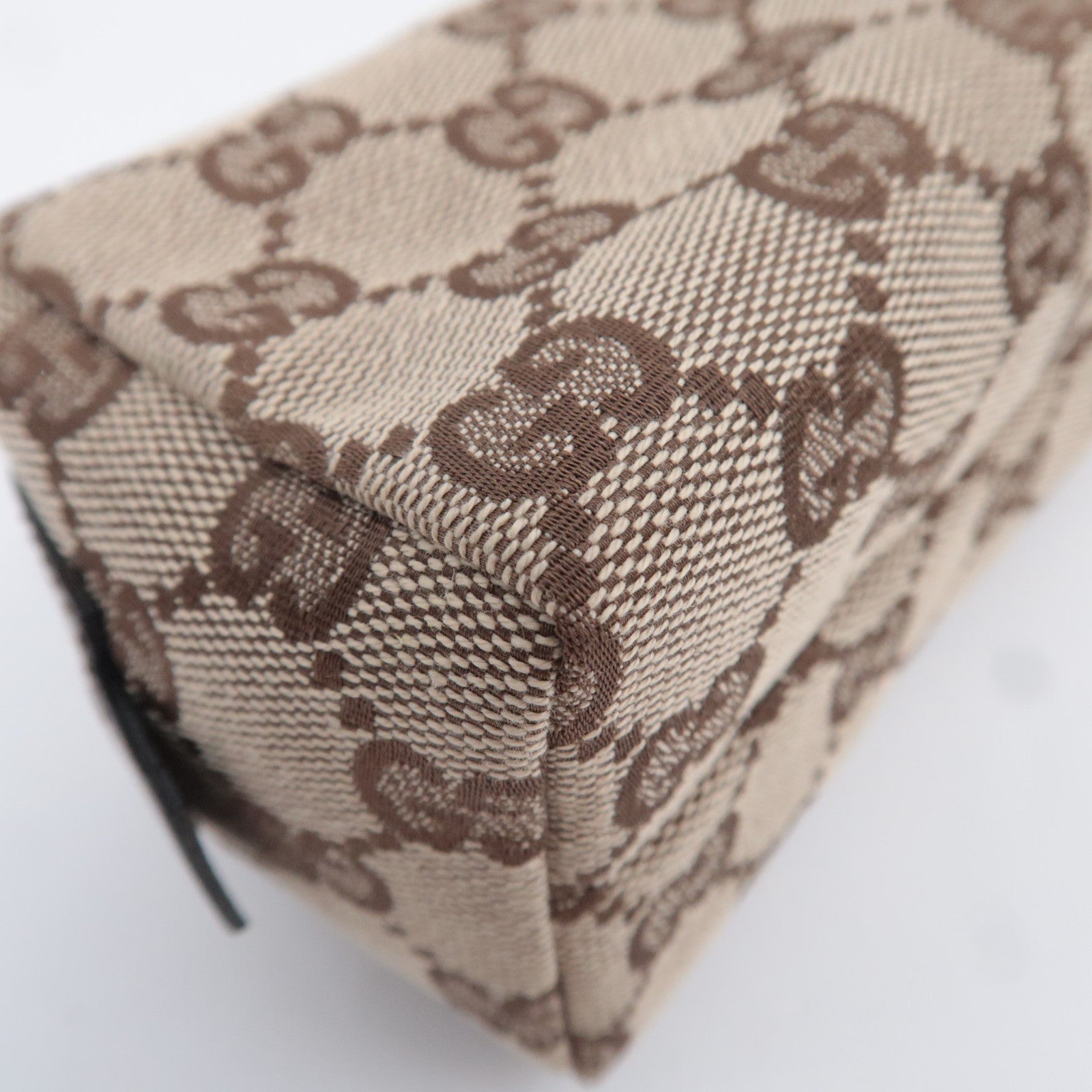 GUCCI GG Canvas Small Pouch Brown 29596