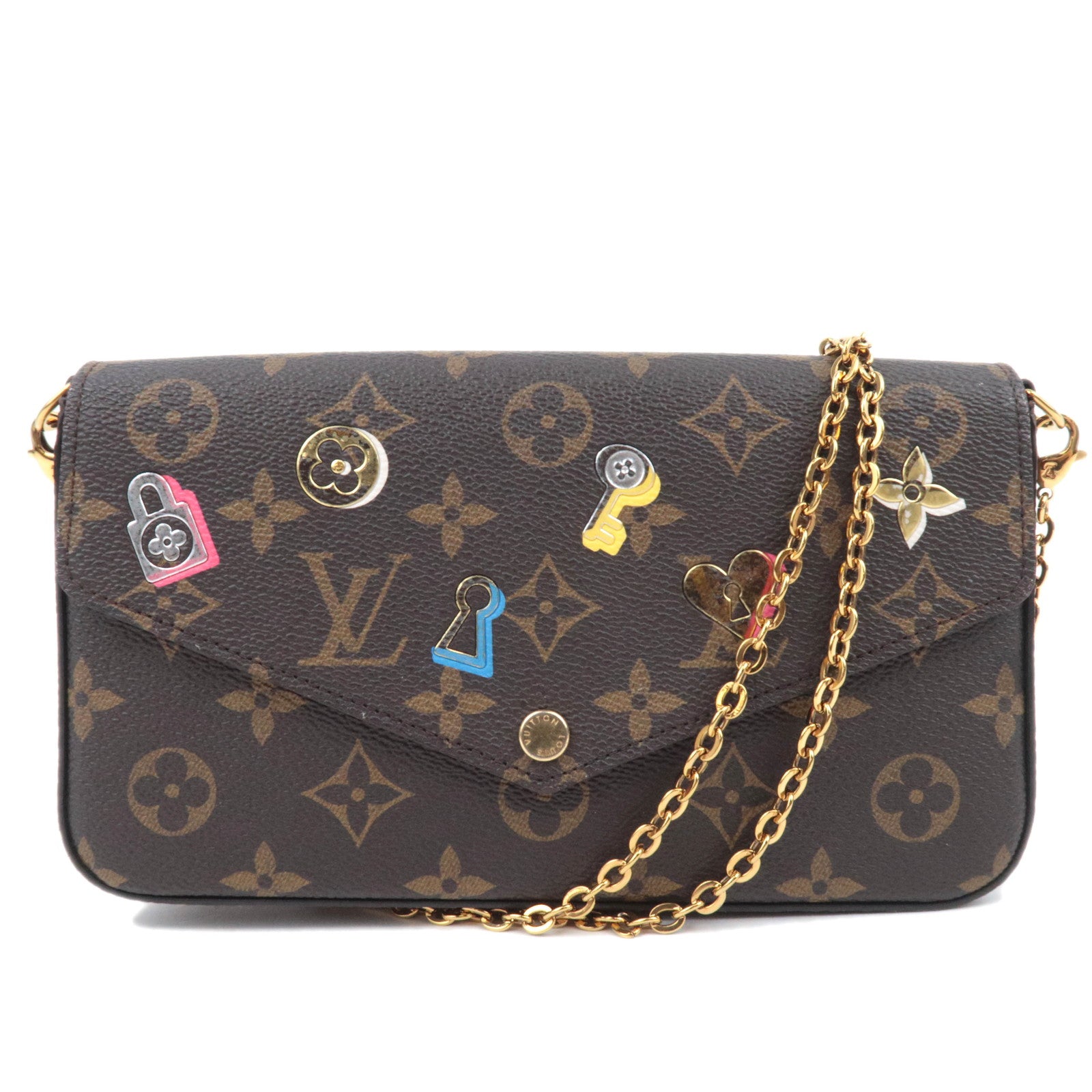 Louis Vuitton Monogram Love Lock Pochette Felicie Shoulder Bag M6399990256