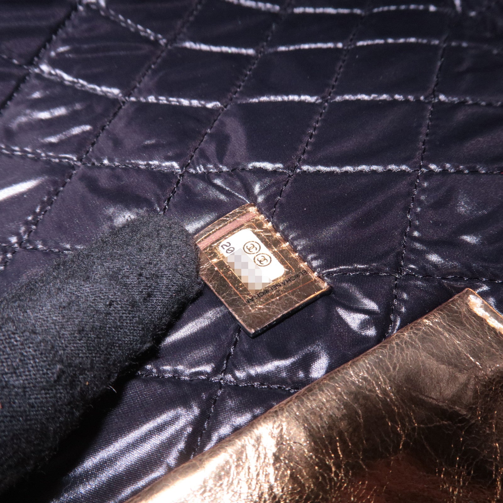 CHANEL Leather Clutch Bag Gold