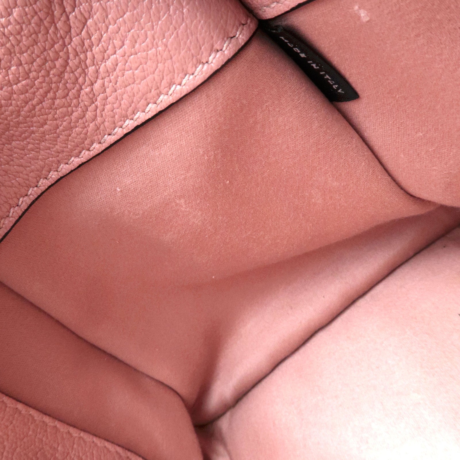 MIU MIU Ribbon Madras Fiocco Leather Handbag Pink 5BA056