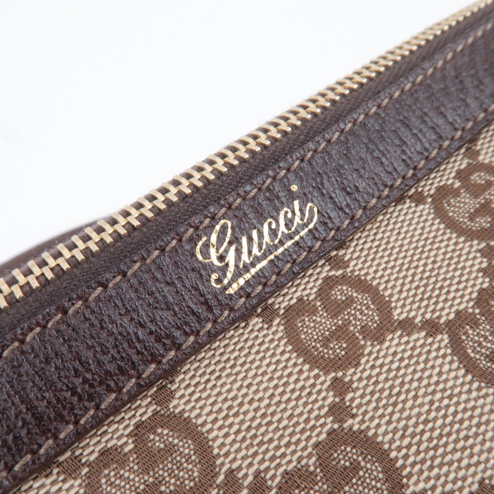GUCCI Abby GG Canvas Shoulder Bag Beige 130942
