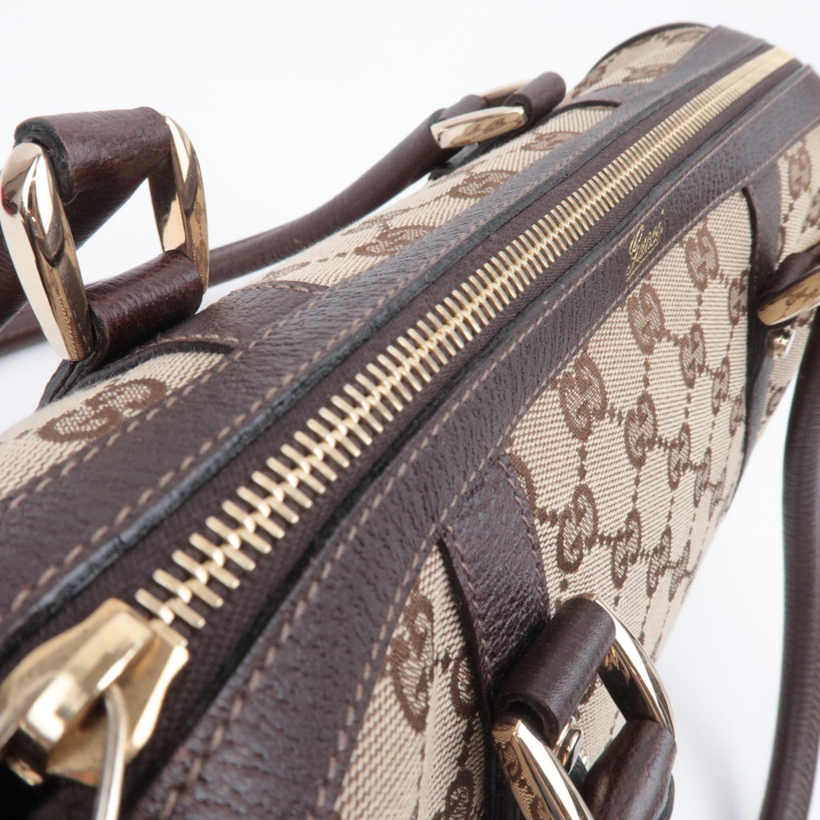 GUCCI Abby GG Canvas Shoulder Bag Beige 130942