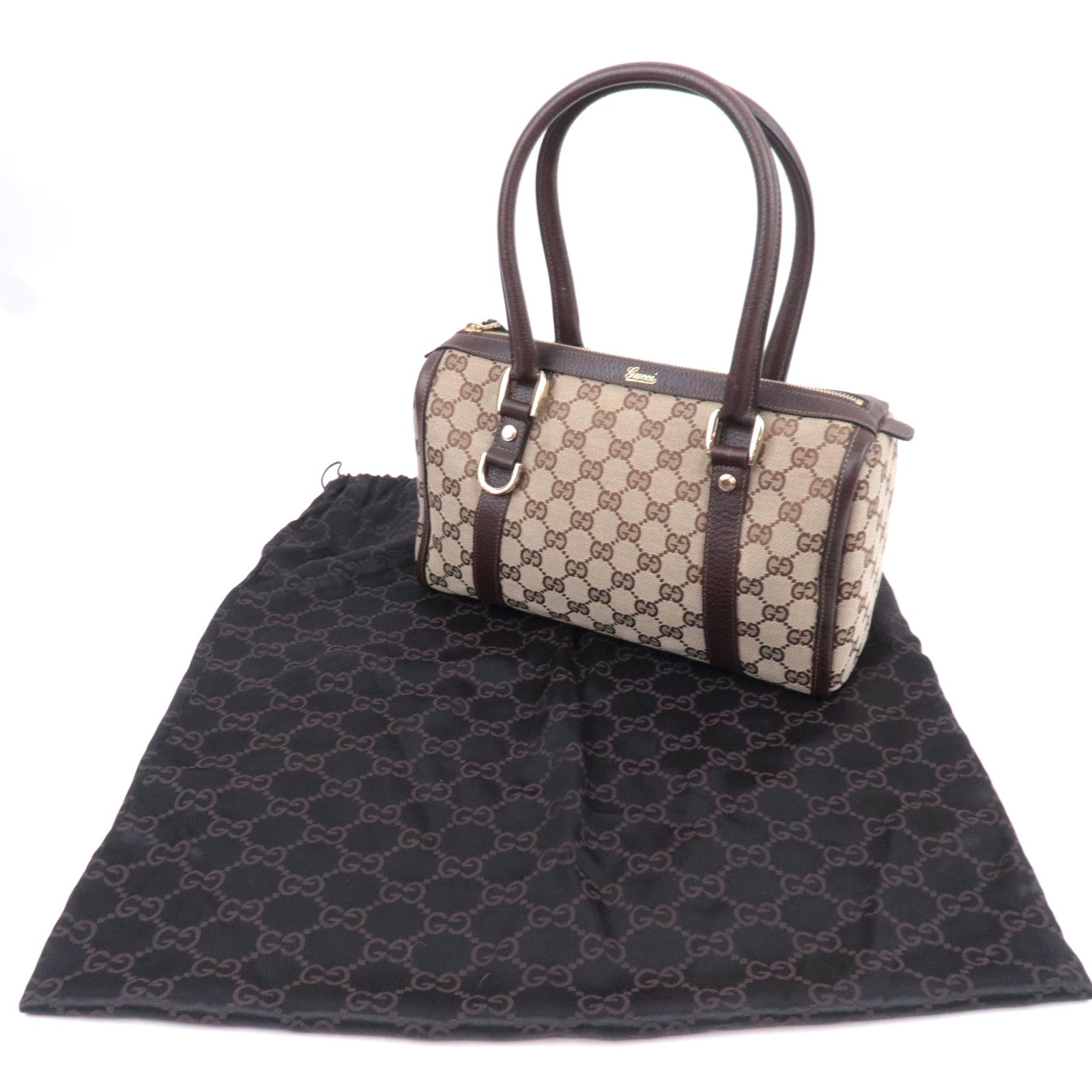 GUCCI Abby GG Canvas Shoulder Bag Beige 130942