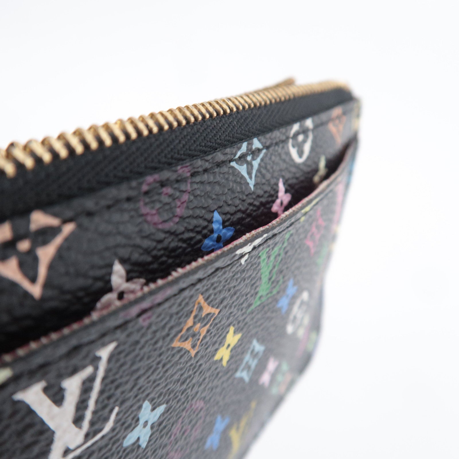 Louis Vuitton Monogram Multicolor Pochette Cles Coin Case Noir Grunard M93735