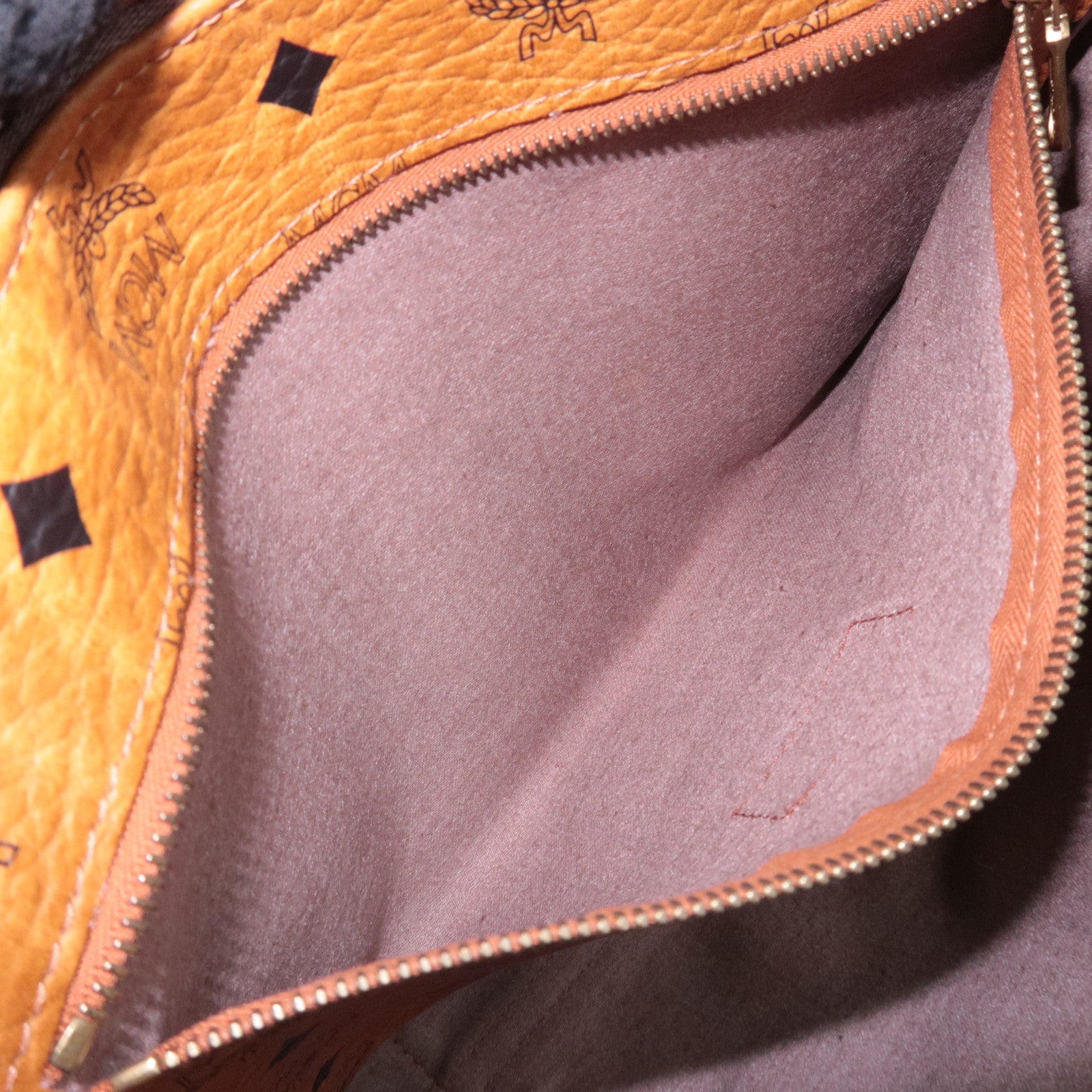 MCM Visetos PVC Tote Bag Brown