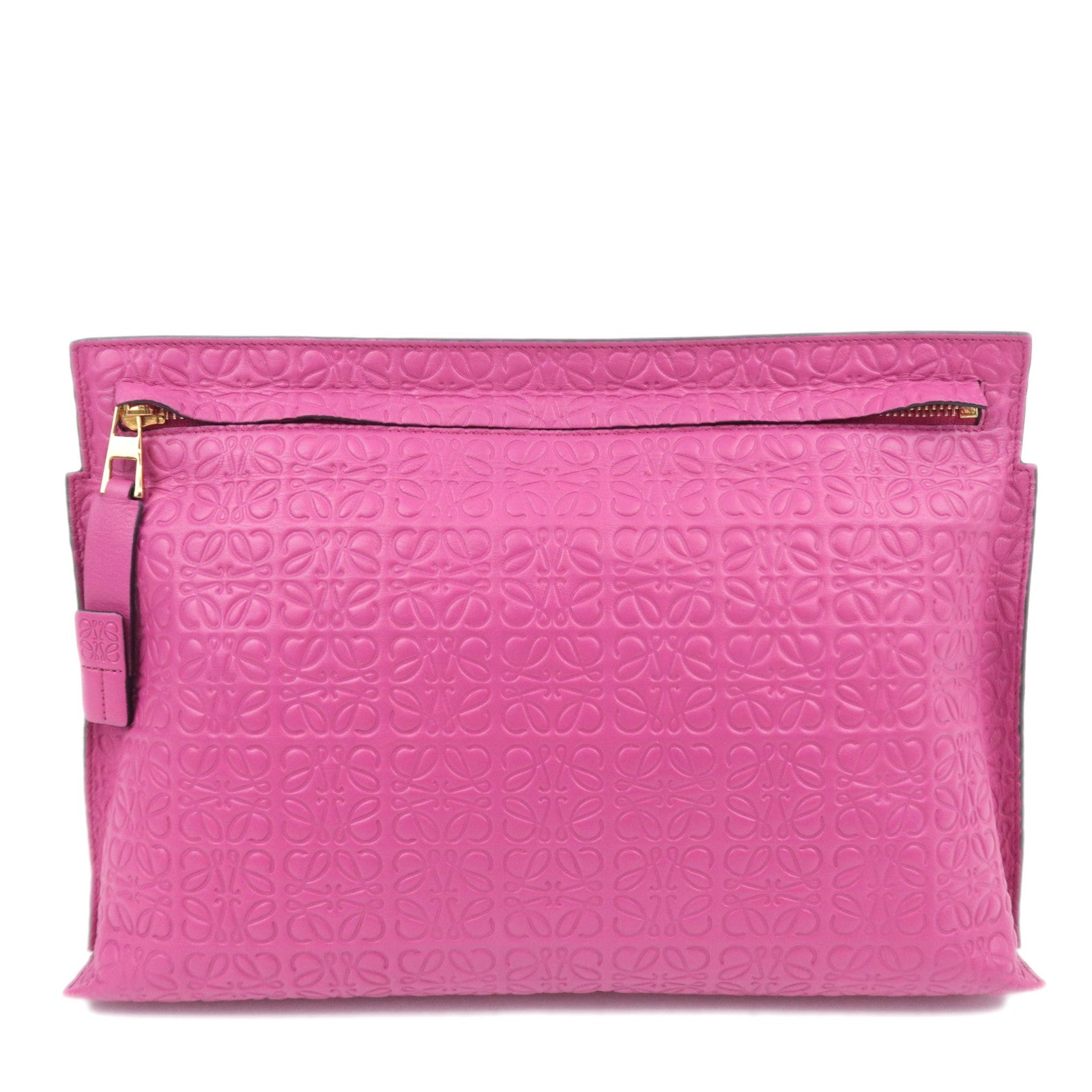 LOEWE Anagram Leather Clutch Bag Pink90326