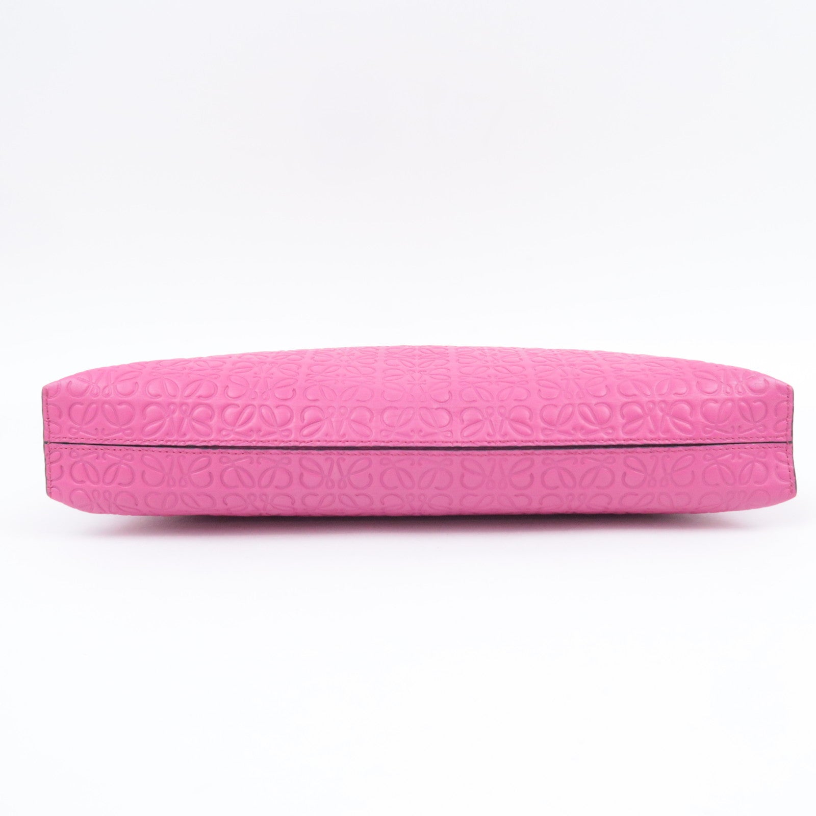 LOEWE Anagram Leather Clutch Bag Pink