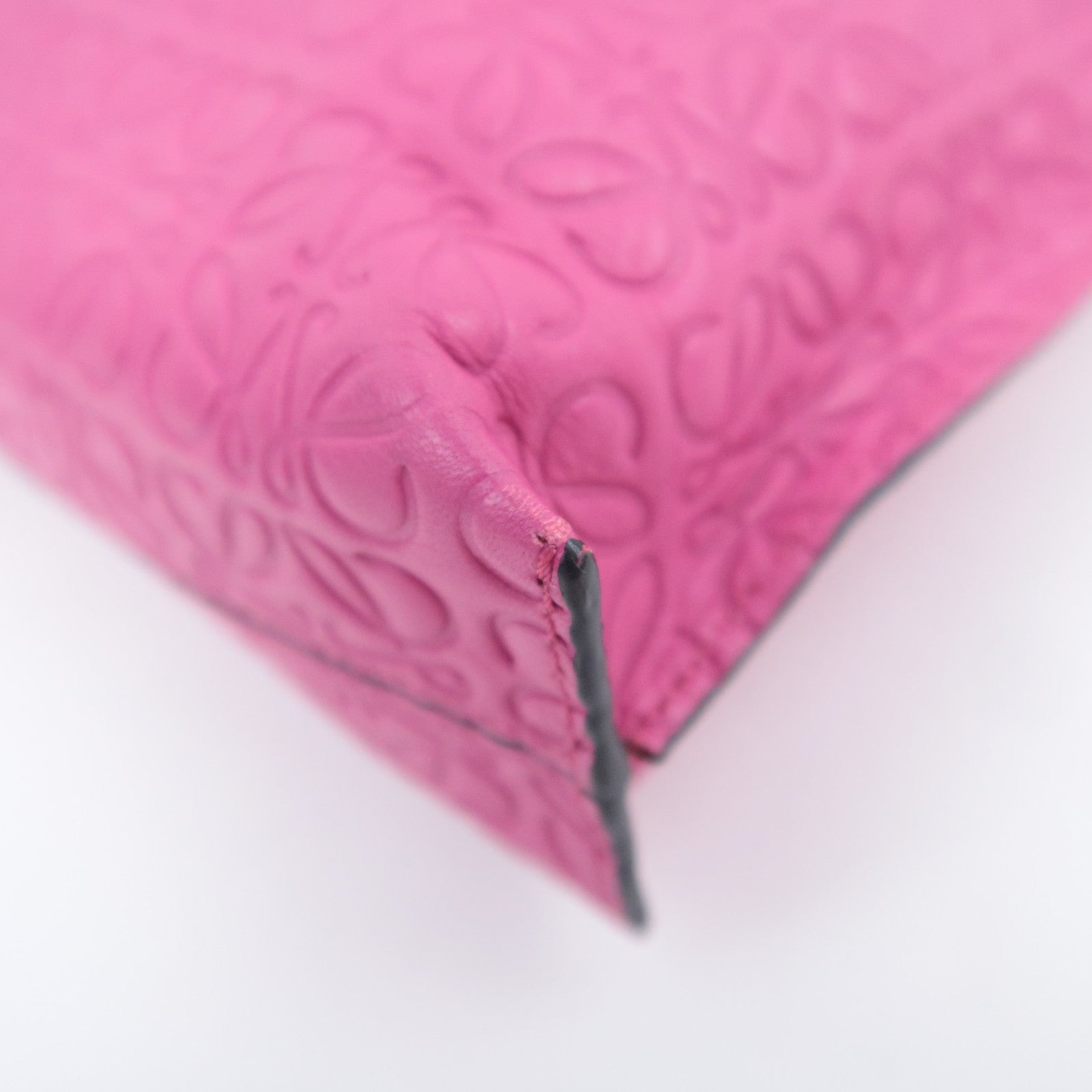 LOEWE Anagram Leather Clutch Bag Pink