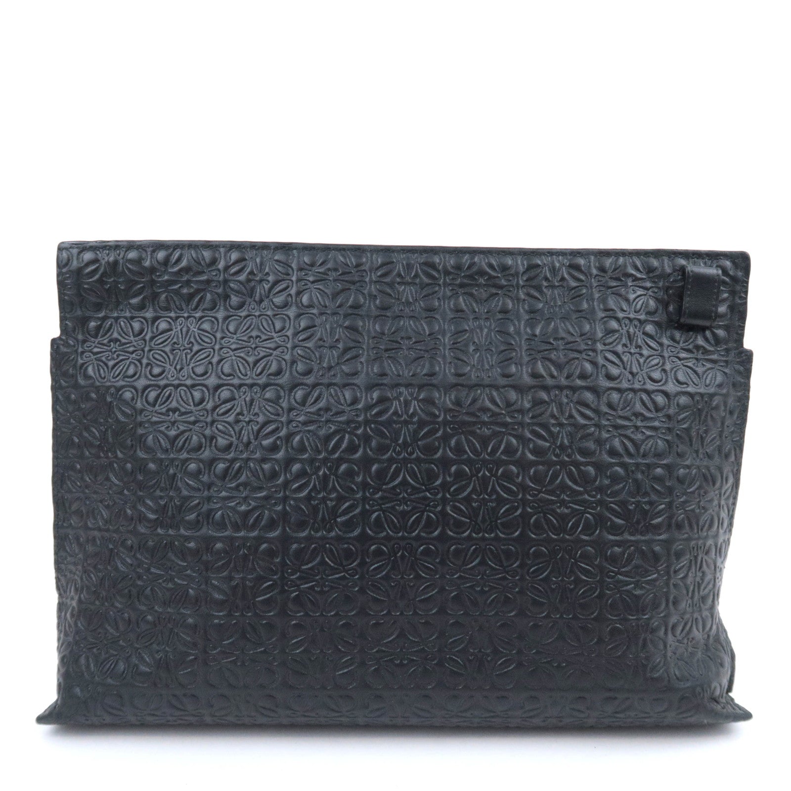 LOEWE Anagram Leather Clutch Bag Black
