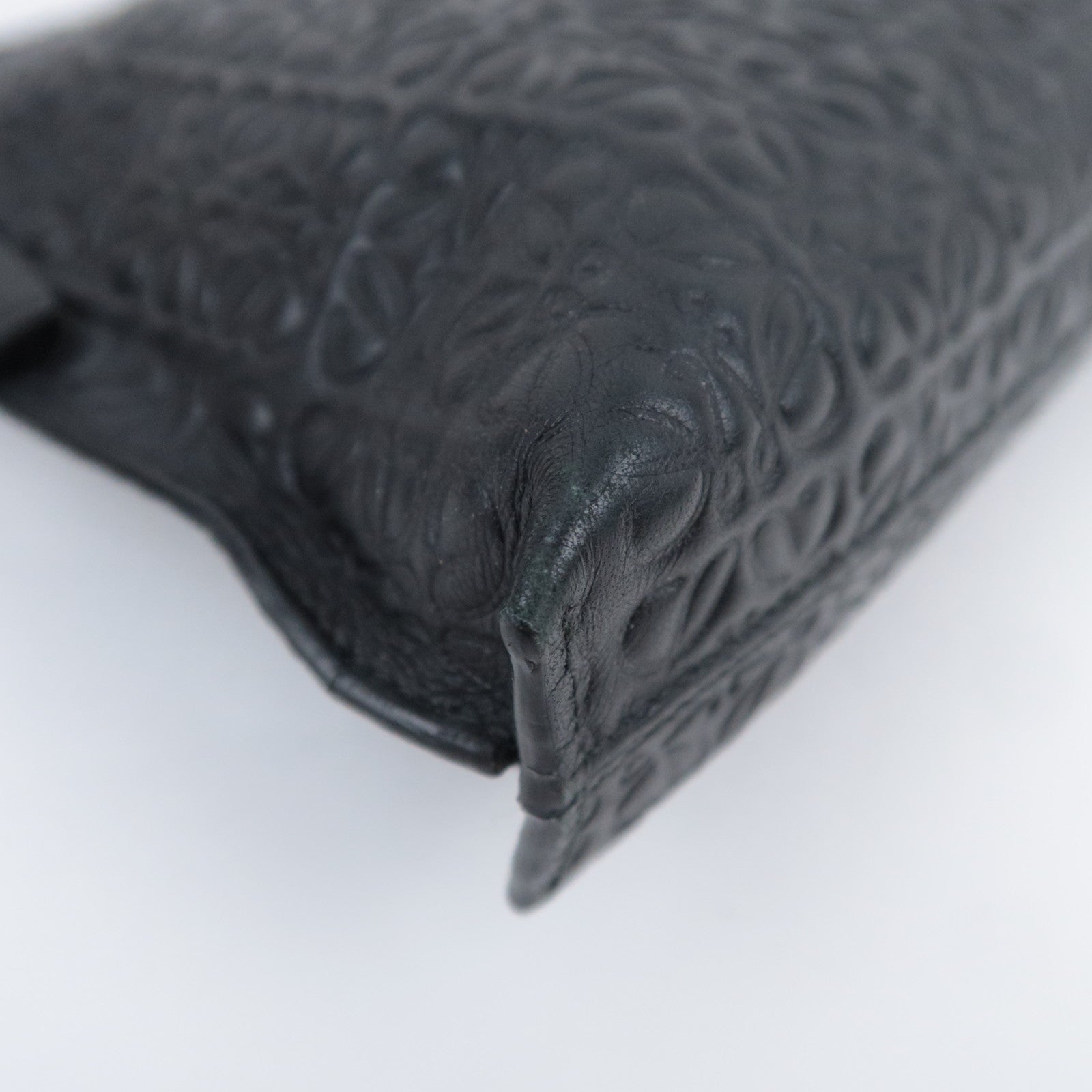 LOEWE Anagram Leather Clutch Bag Black