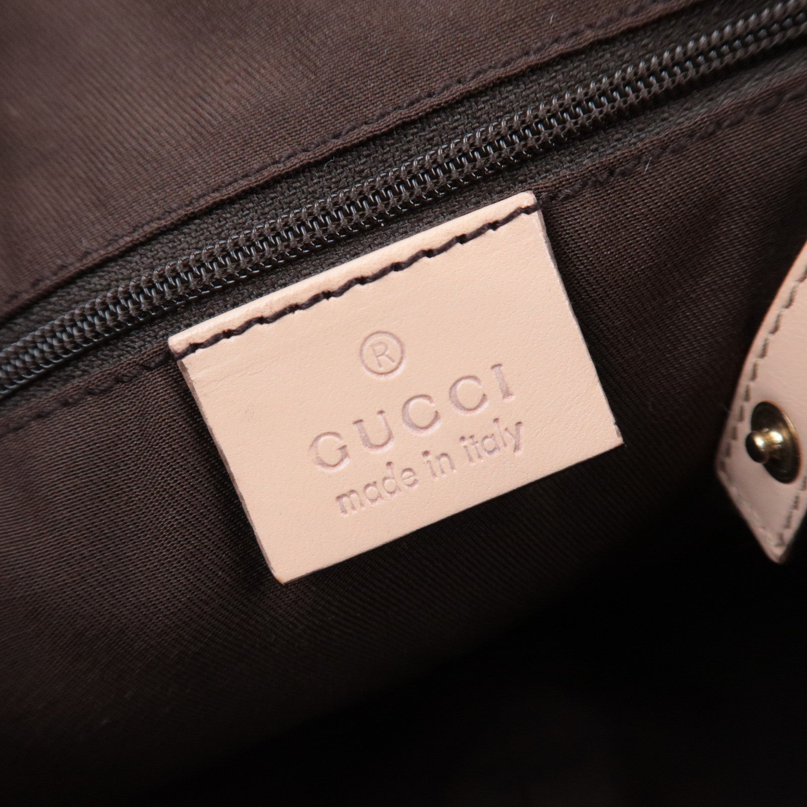 GUCCI Abby GG Canvas Tote Bag Beige Gold 130736
