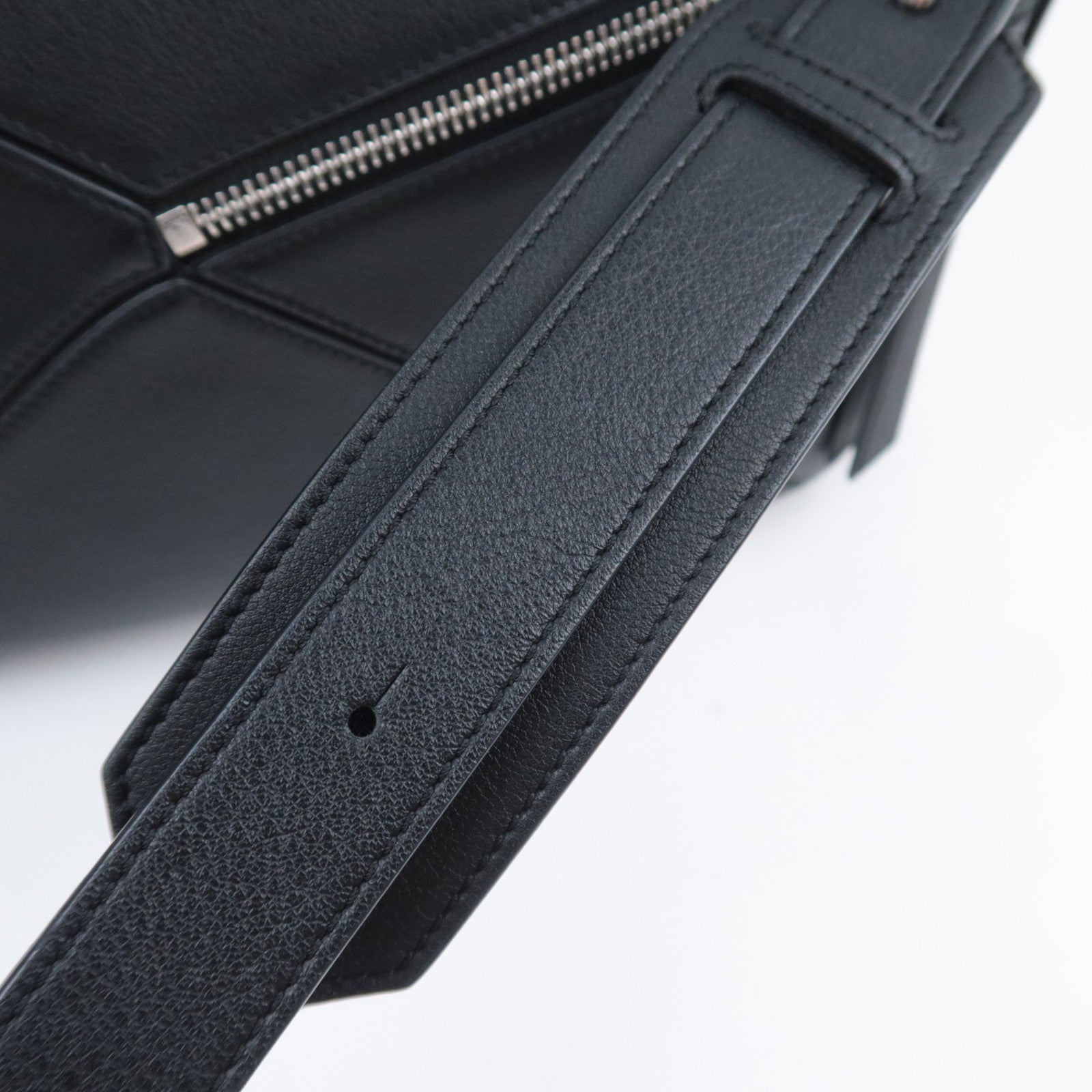 LOEWE Puzzle Bag Medium 2Way Leather Shoulder Bag Black