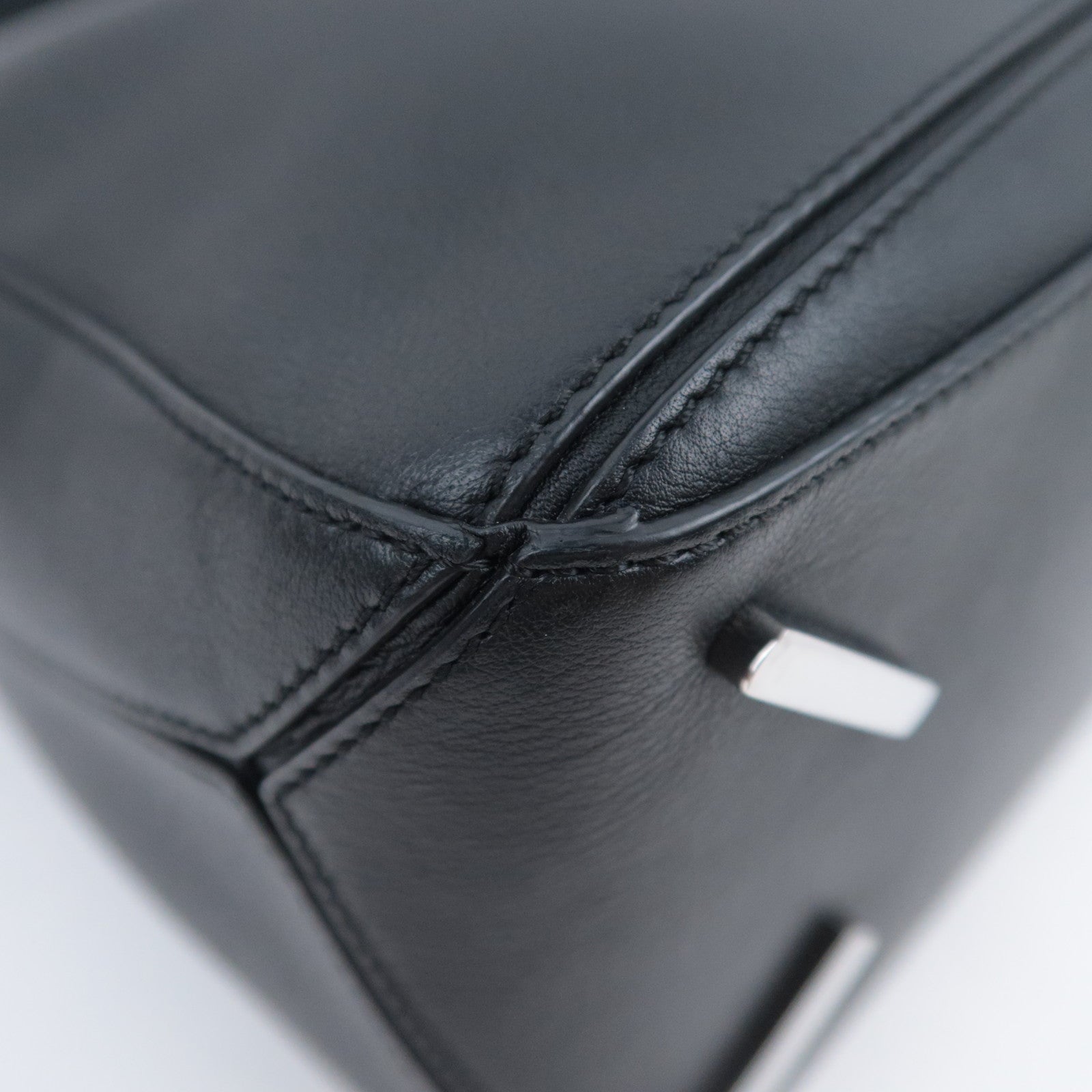LOEWE Puzzle Bag Medium 2Way Leather Shoulder Bag Black