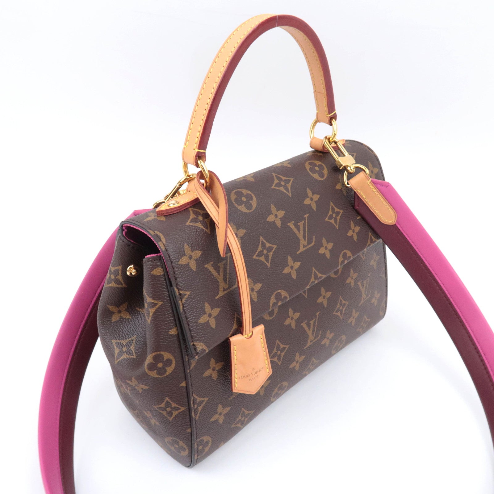 Louis Vuitton Monogram Cluny BB 2Way Handbag Fuchsia M42738
