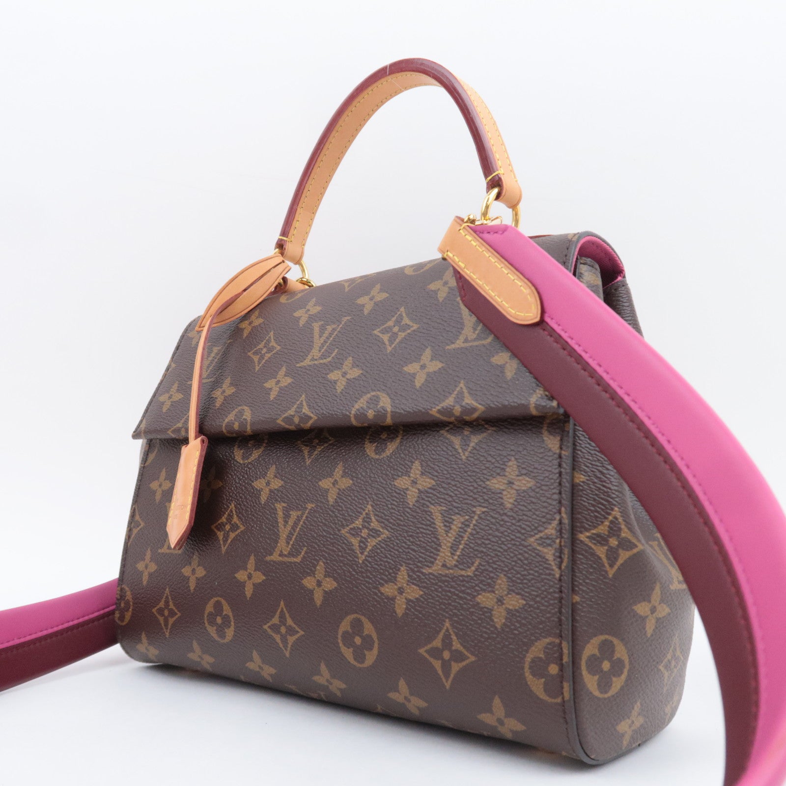 Louis Vuitton Monogram Cluny BB 2Way Handbag Fuchsia M42738