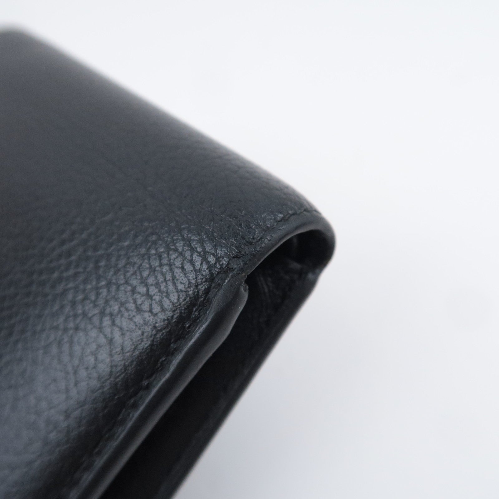 BALENCIAGA Logo Leather Wallet Black 594315