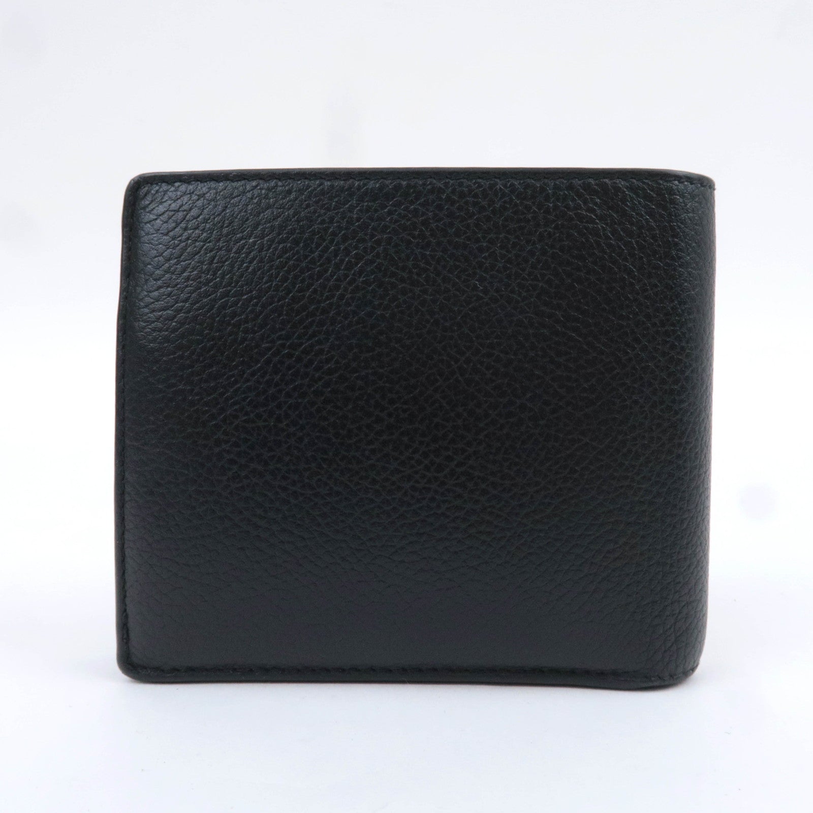 BALENCIAGA Logo Leather Wallet Black 594315