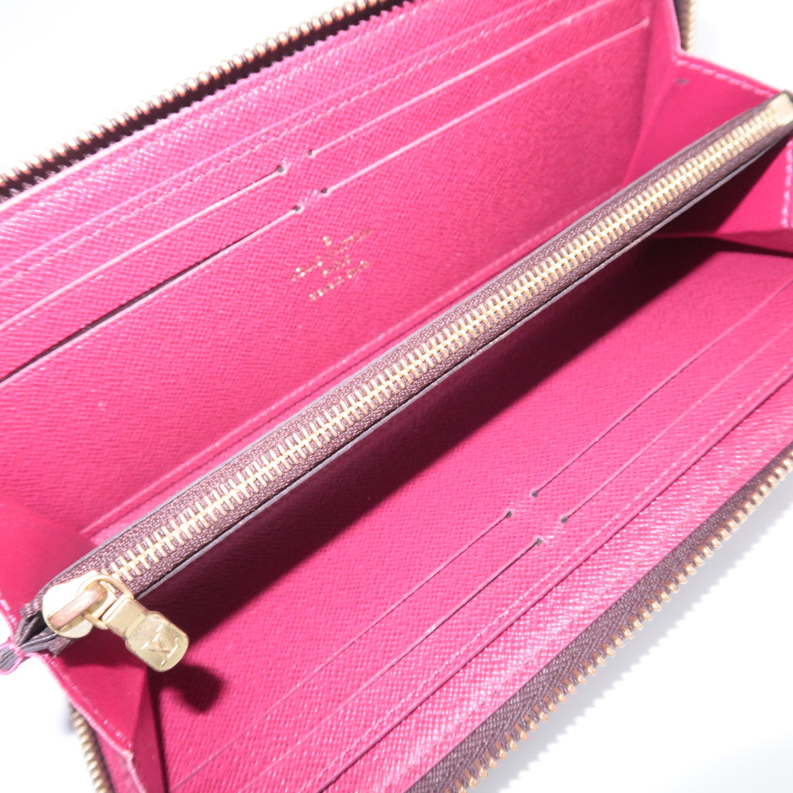 Louis Vuitton Monogram Portefeuille Clemence Long Wallet Fuchsia M60742