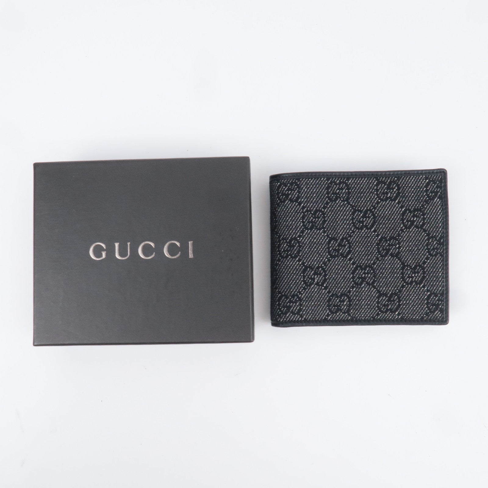 GUCCI GG Canvas Wallet Black 04862