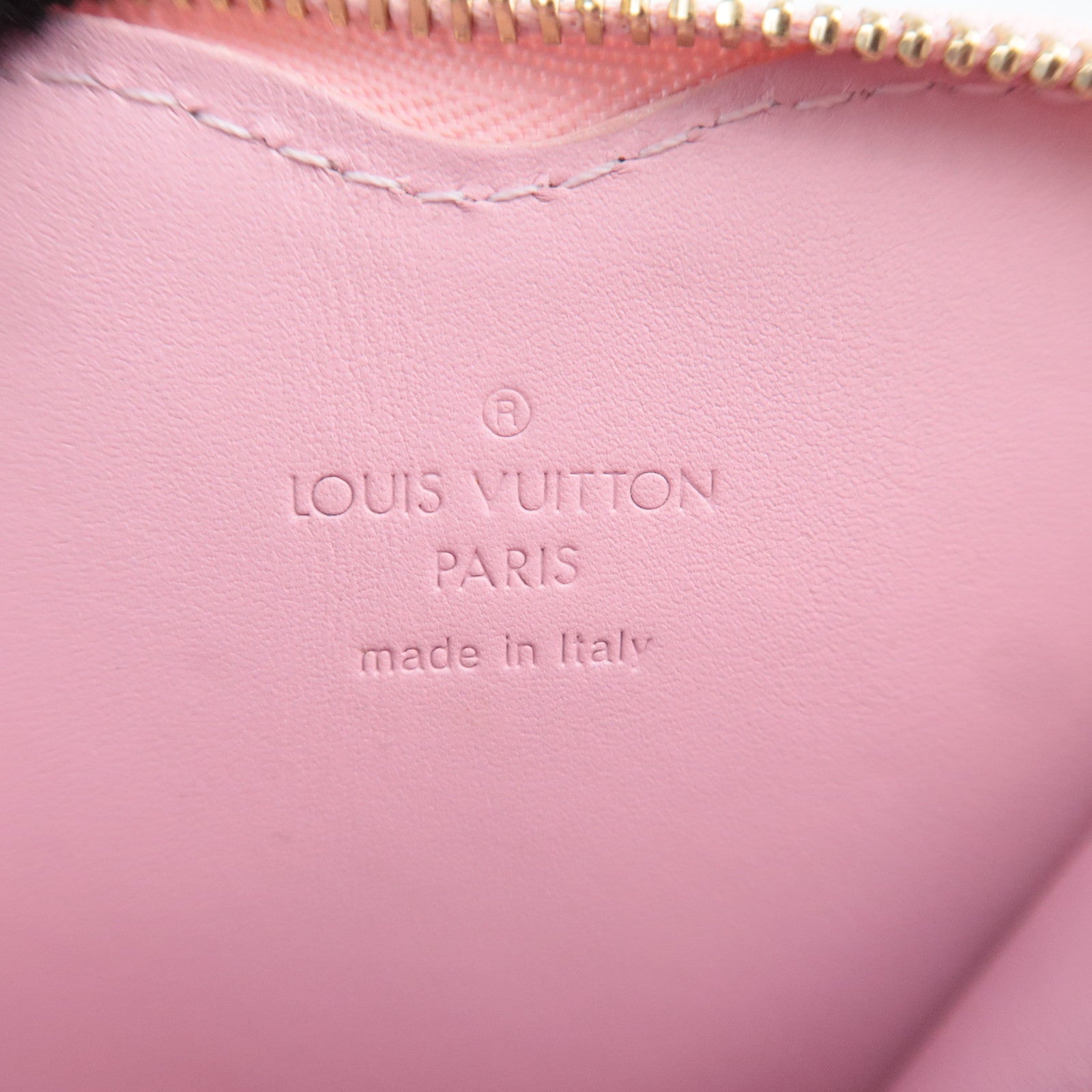 Louis Vuitton Monogram Vernis Porte Monnaie Coeur Coin Case Rose Pearl M91431