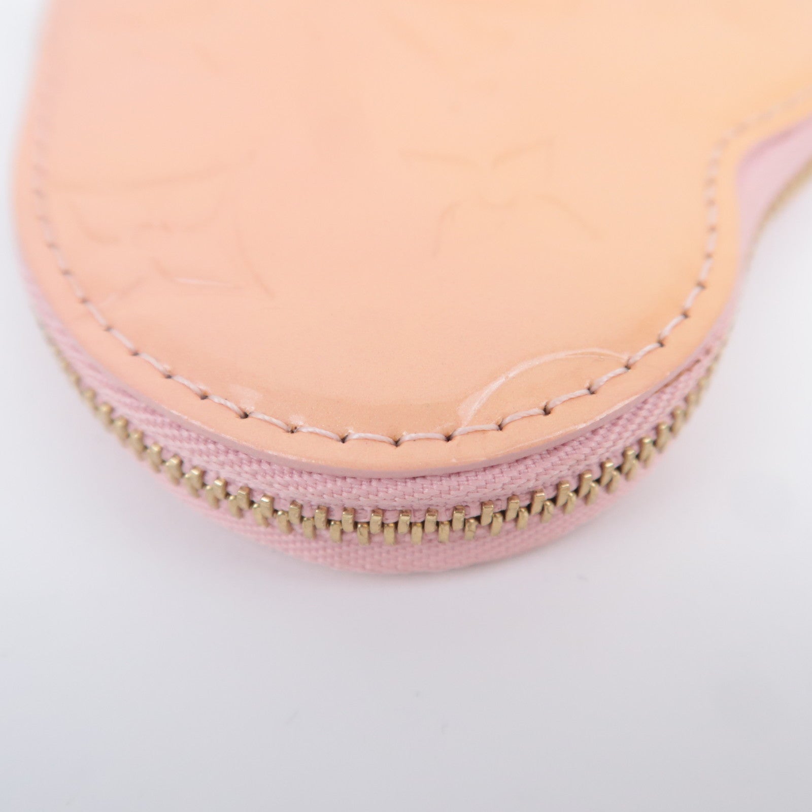 Louis Vuitton Monogram Vernis Porte Monnaie Coeur Coin Case Rose Pearl M91431