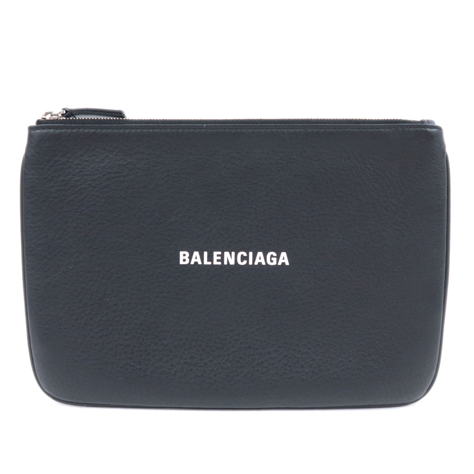 BALENCIAGA Everyday Leather Pouch Black 55199290379