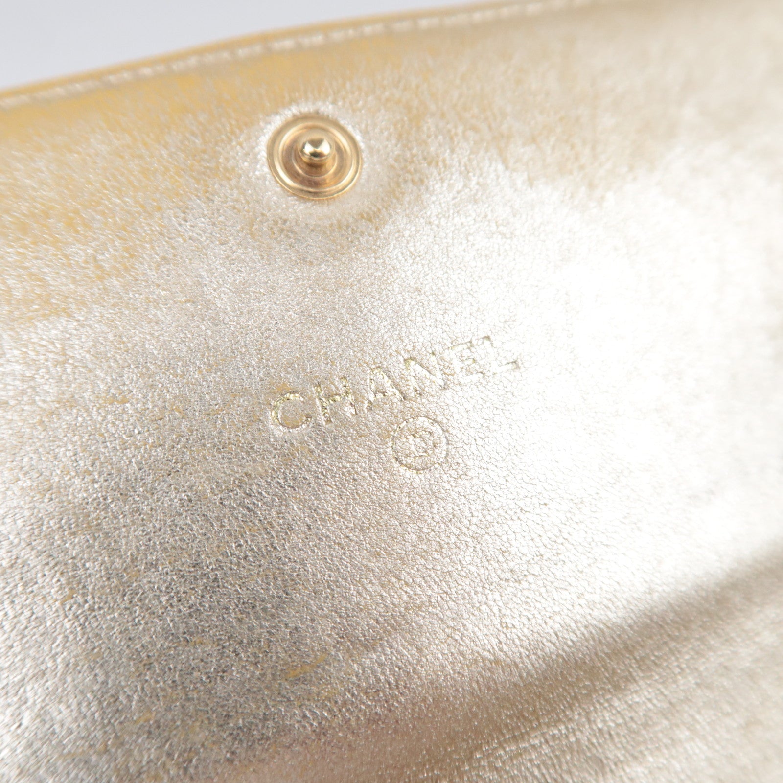 CHANEL Coco Mark Denim Wallet Navy