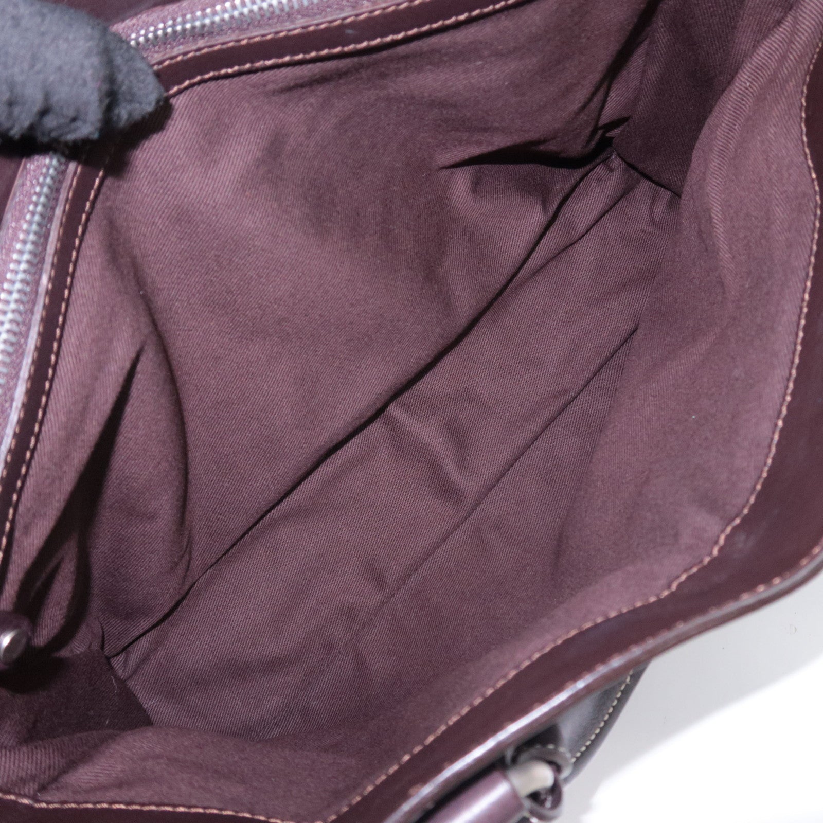 CELINE Boogie Bag Leather Handbag Dark Brown