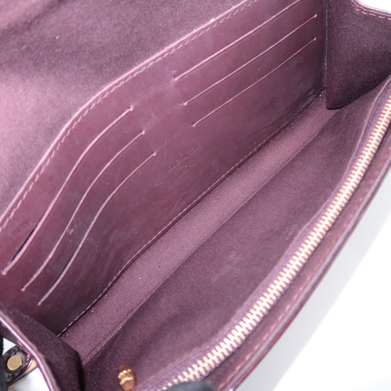 Louis Vuitton Monogram Vernis Sunset Boulevard Handbag Amarante M93542