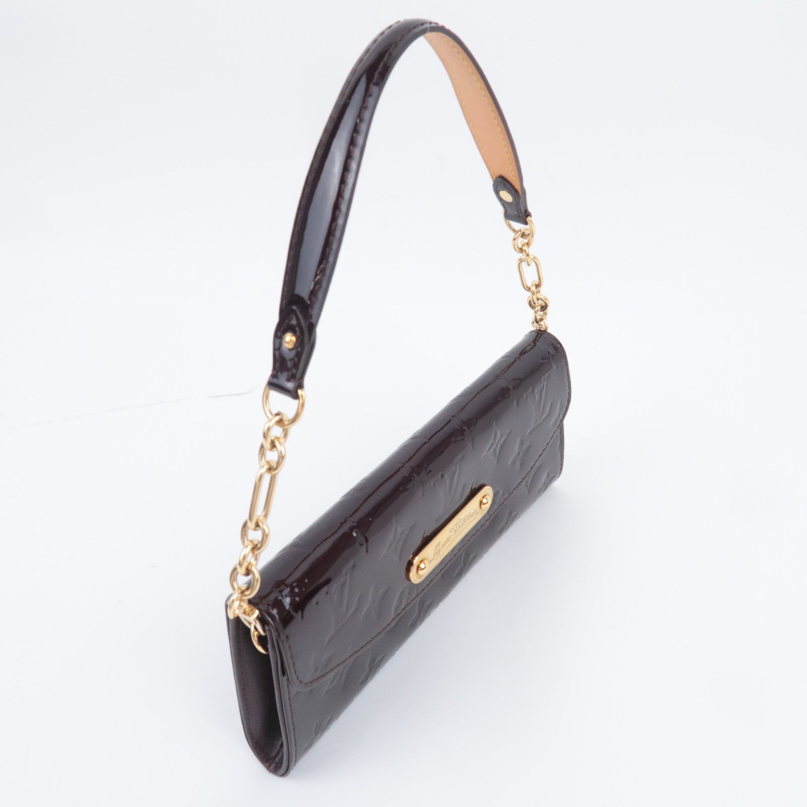 Louis Vuitton Monogram Vernis Sunset Boulevard Handbag Amarante M93542