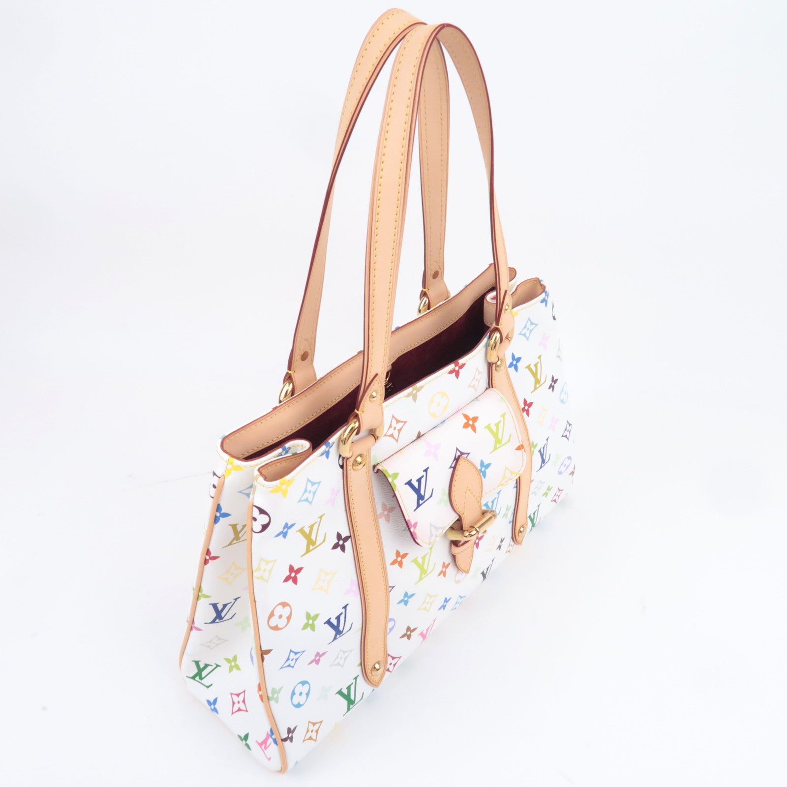 Louis Vuitton Monogram Multicolor Aurelia MM Shoulder Bag Blanc M40094