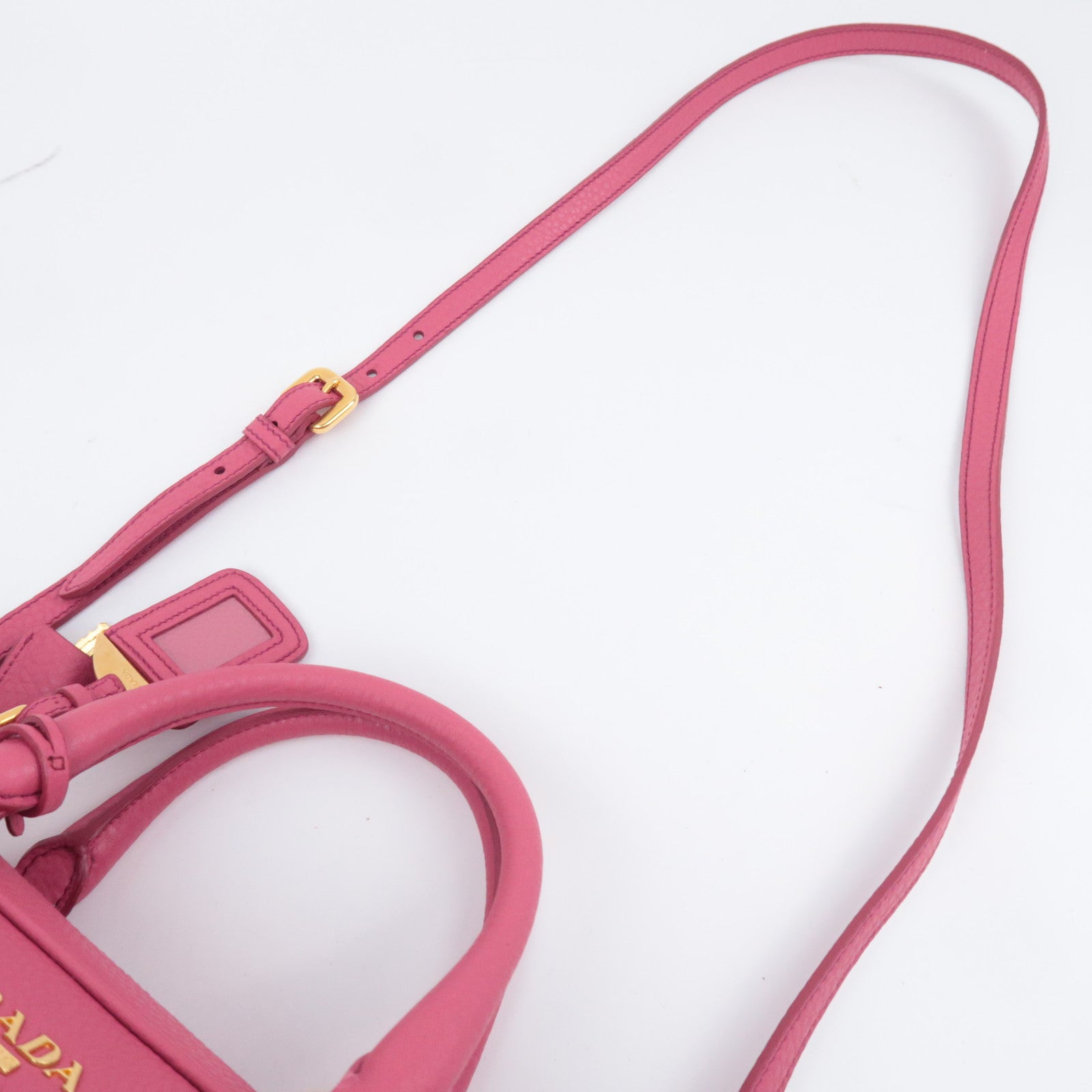 PRADA 2Way Leather Handbag Pink