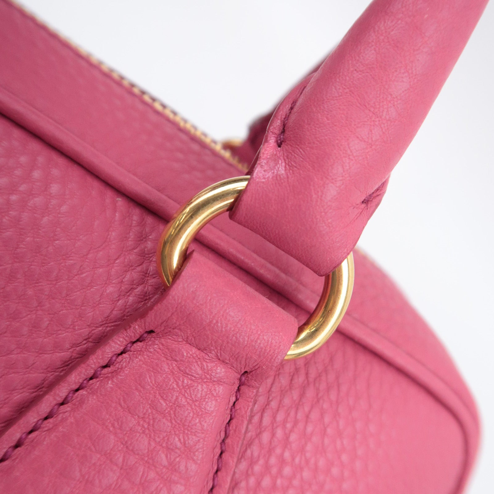 PRADA 2Way Leather Handbag Pink